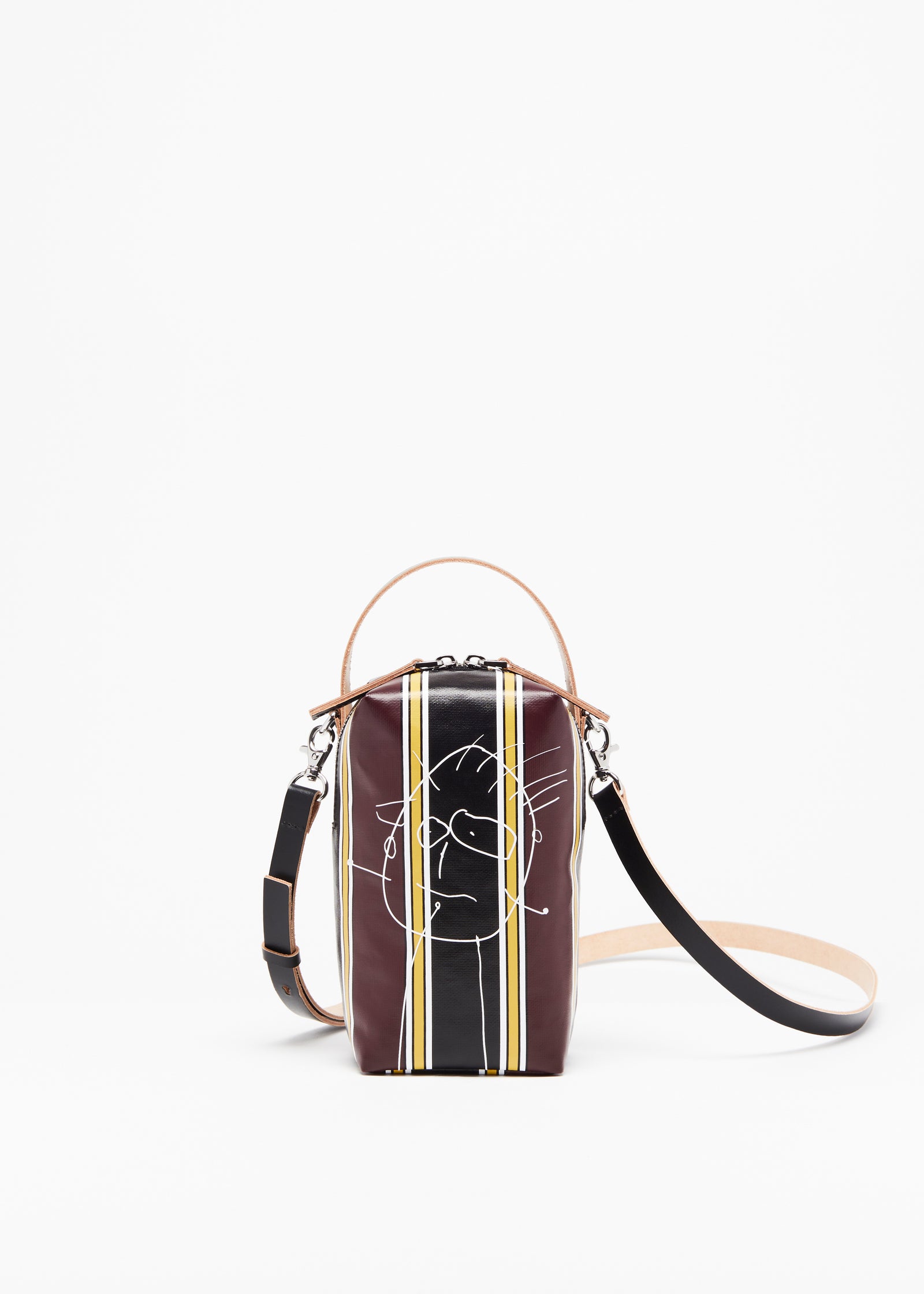 VERTICAL "PILI AND BIANCA" STRIPED POUCH