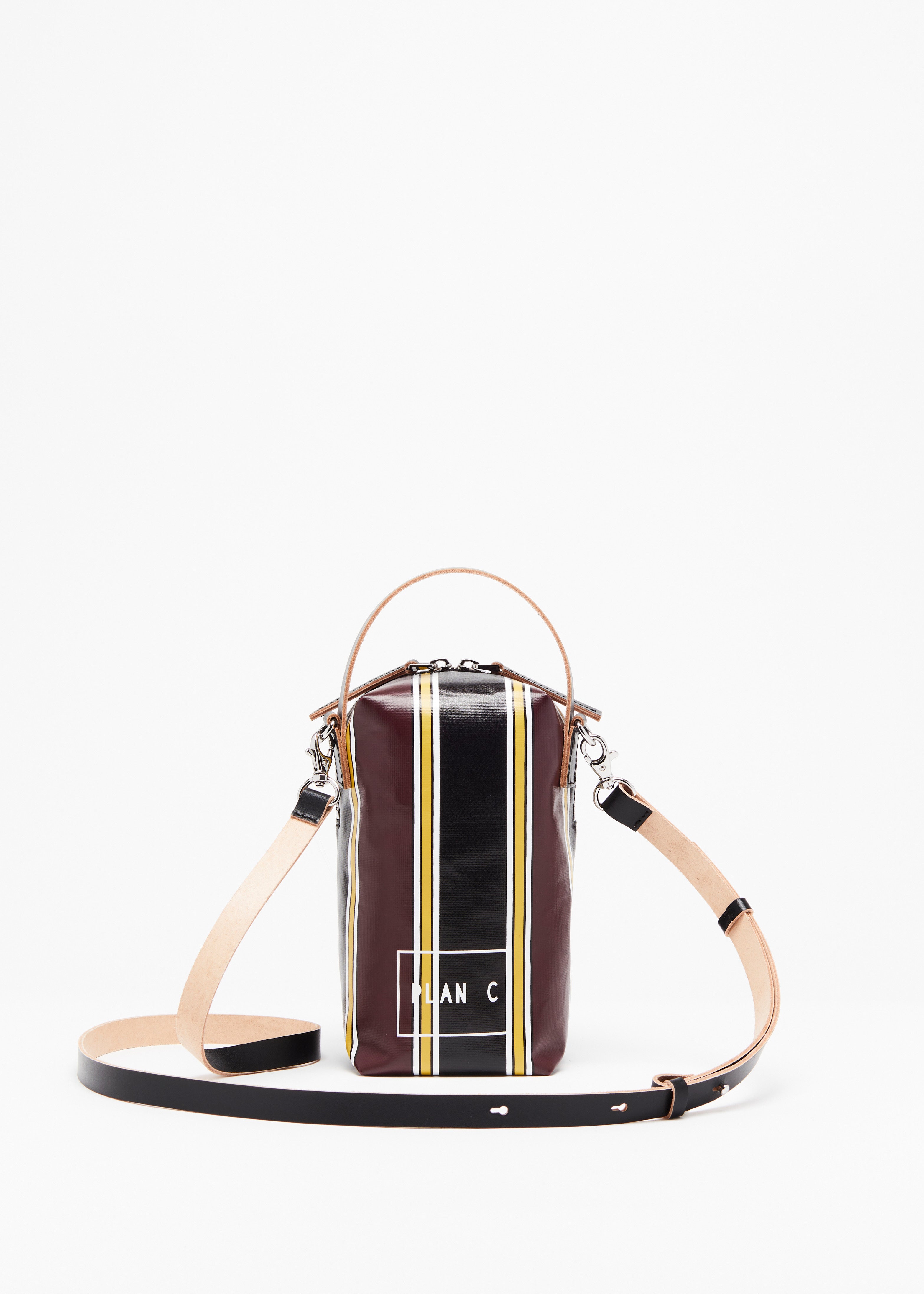 VERTICAL "PILI AND BIANCA" STRIPED POUCH