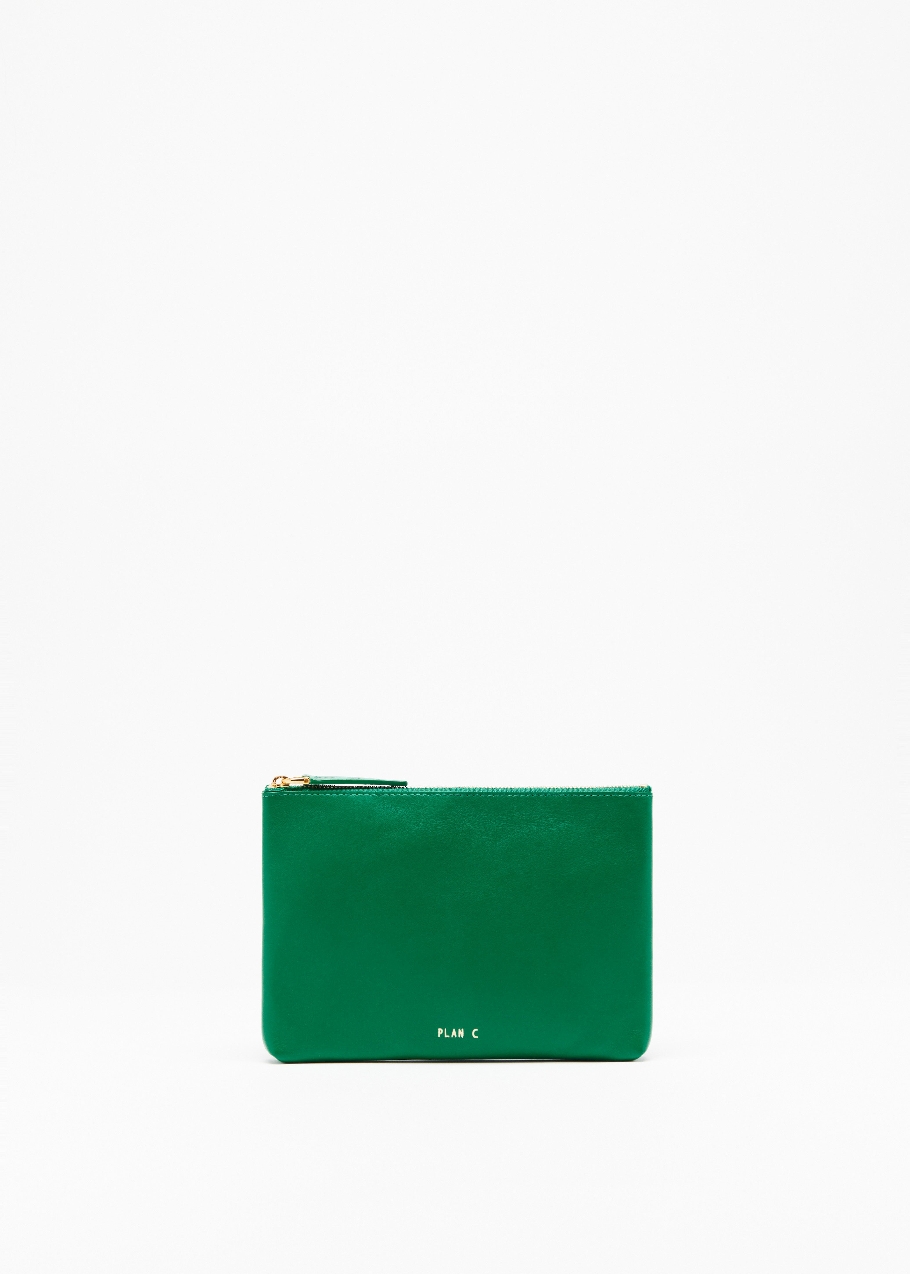 EMERALD GREEN LEATHER DOCUMENT HOLDER