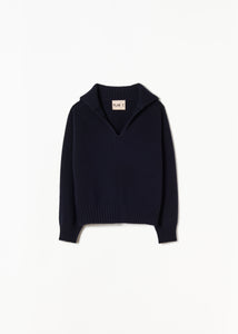 MAGLIONE NAVY IN CACHEMIRE