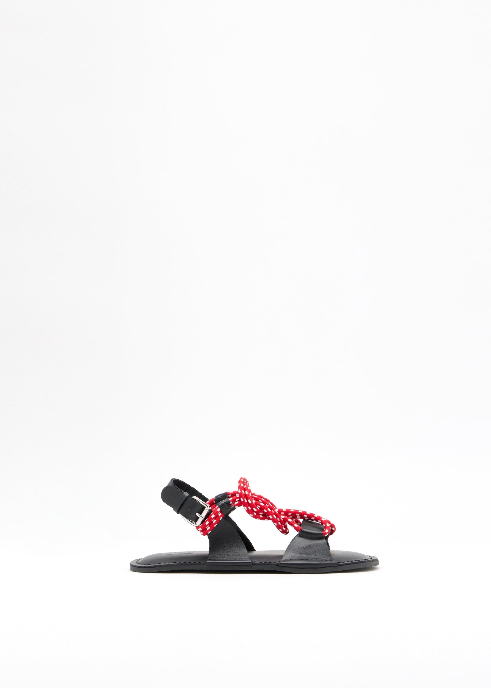 SANDALI IN PELLE ROSSO E BIANCO