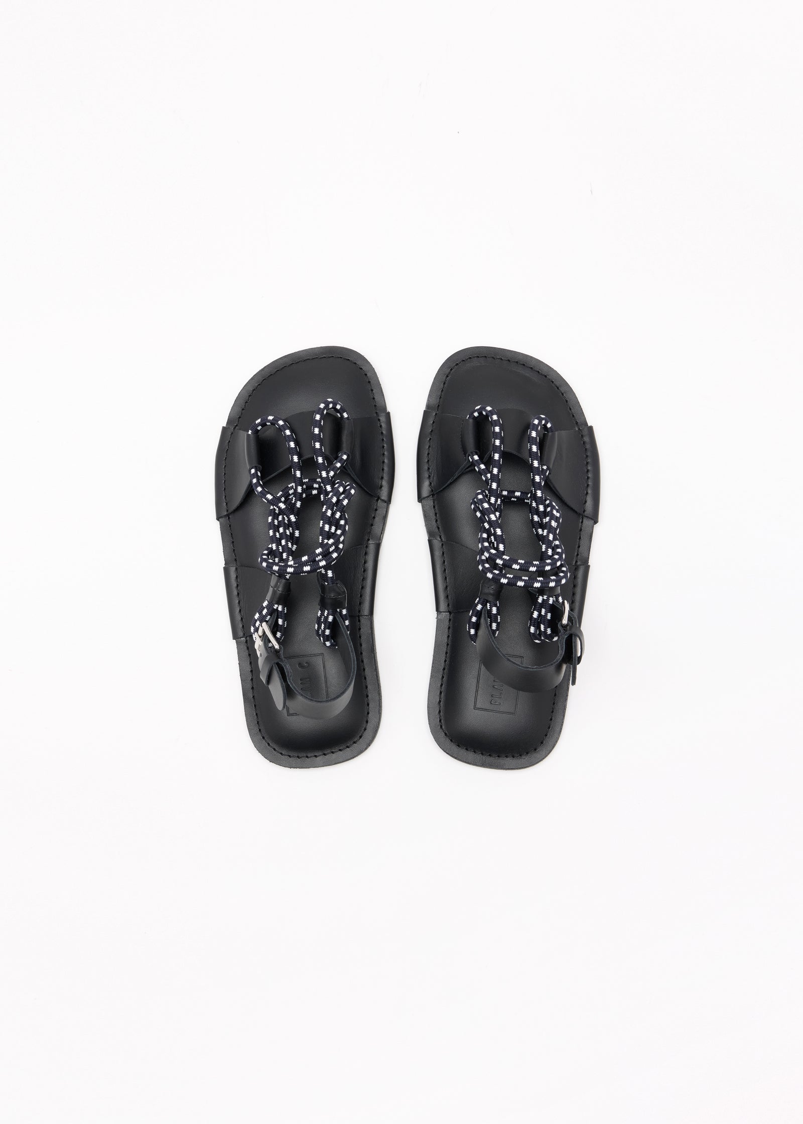 SANDALI IN PELLE BLU E BIANCHI