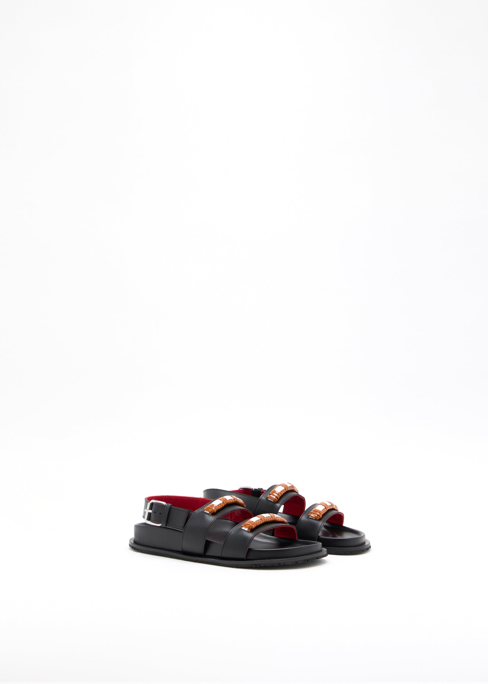 FUSSBETT NERO CON STRAP DECORATI