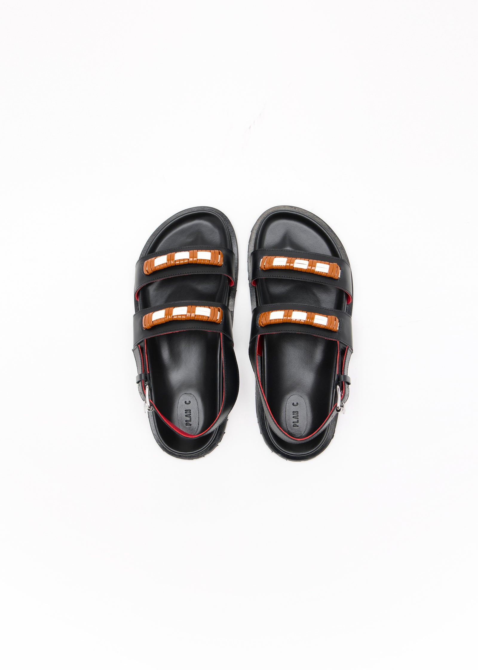 FUSSBETT NERO CON STRAP DECORATI