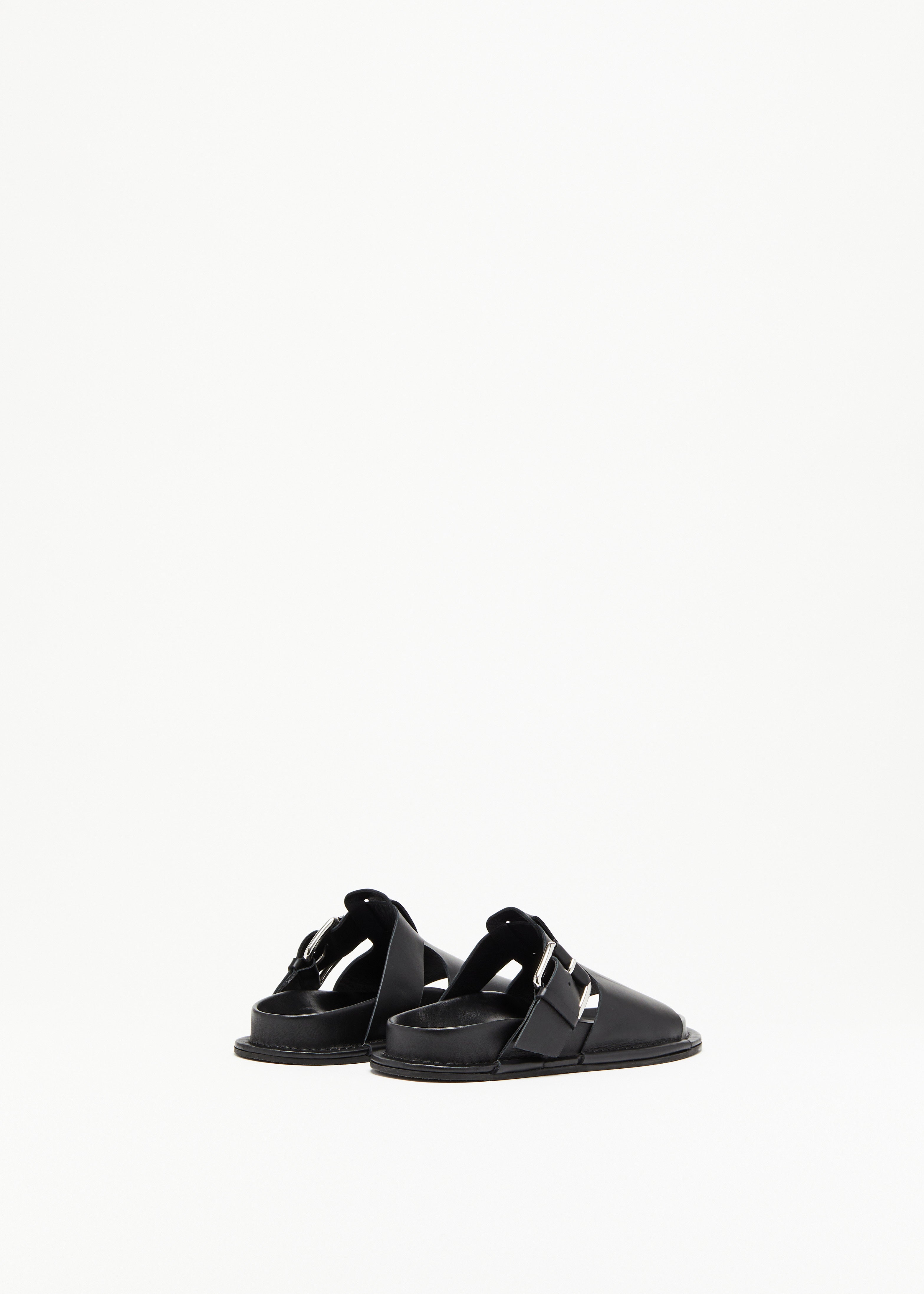 BLACK FUSSBETT LEATHER SANDAL