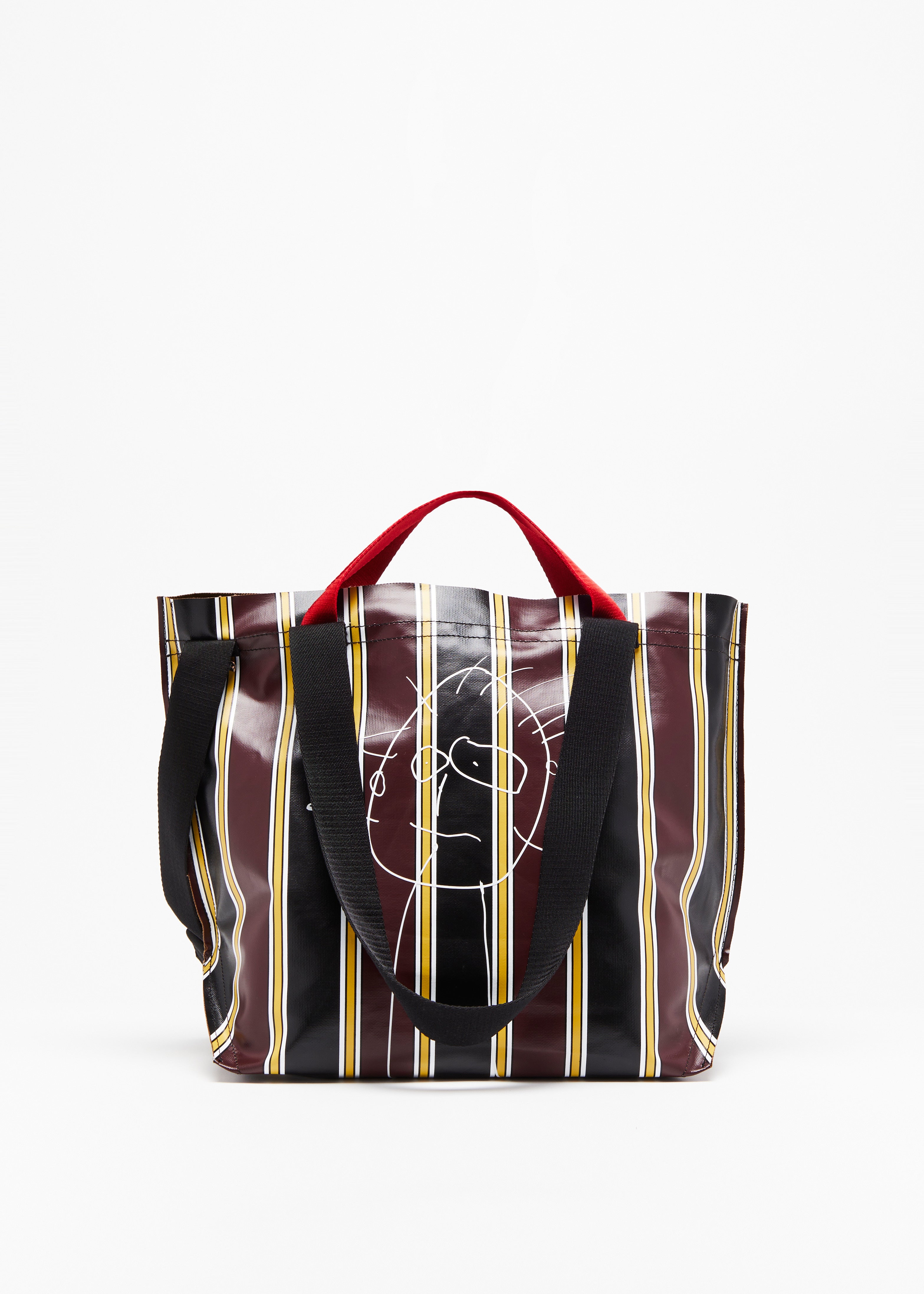 "PILI AND BIANCA" STRIPED MEDIUM TOTE BAG