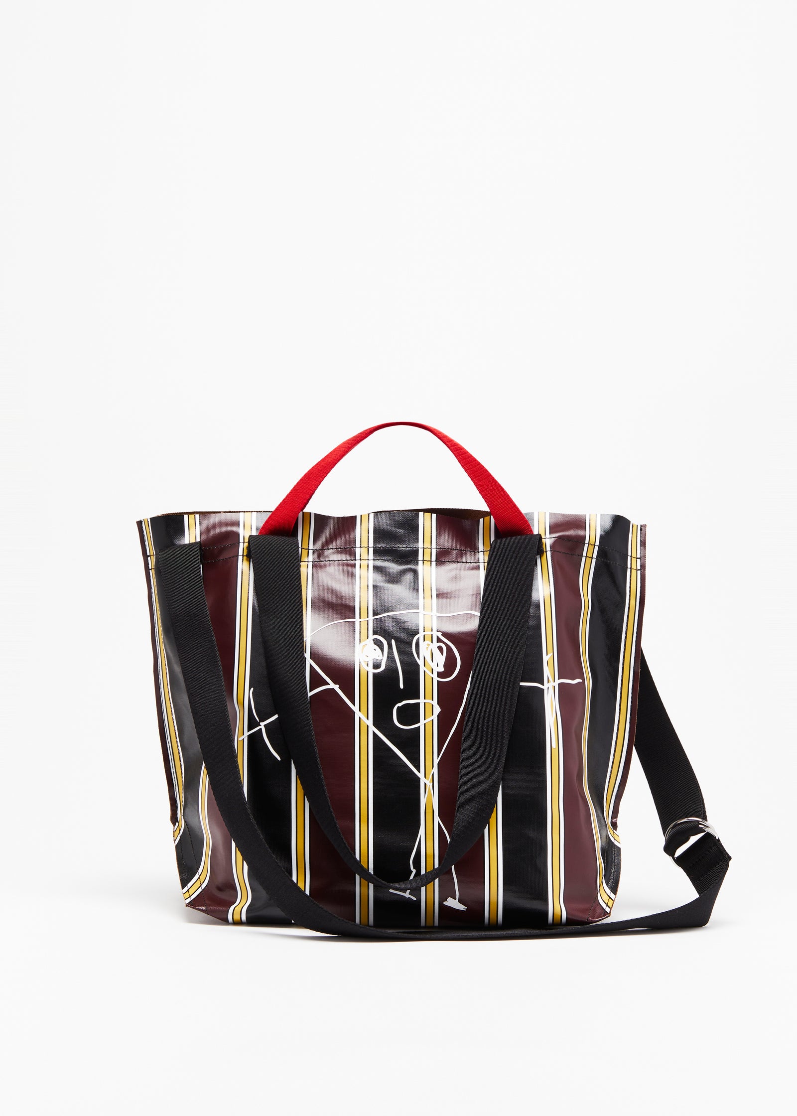 "PILI AND BIANCA" STRIPED MEDIUM TOTE BAG