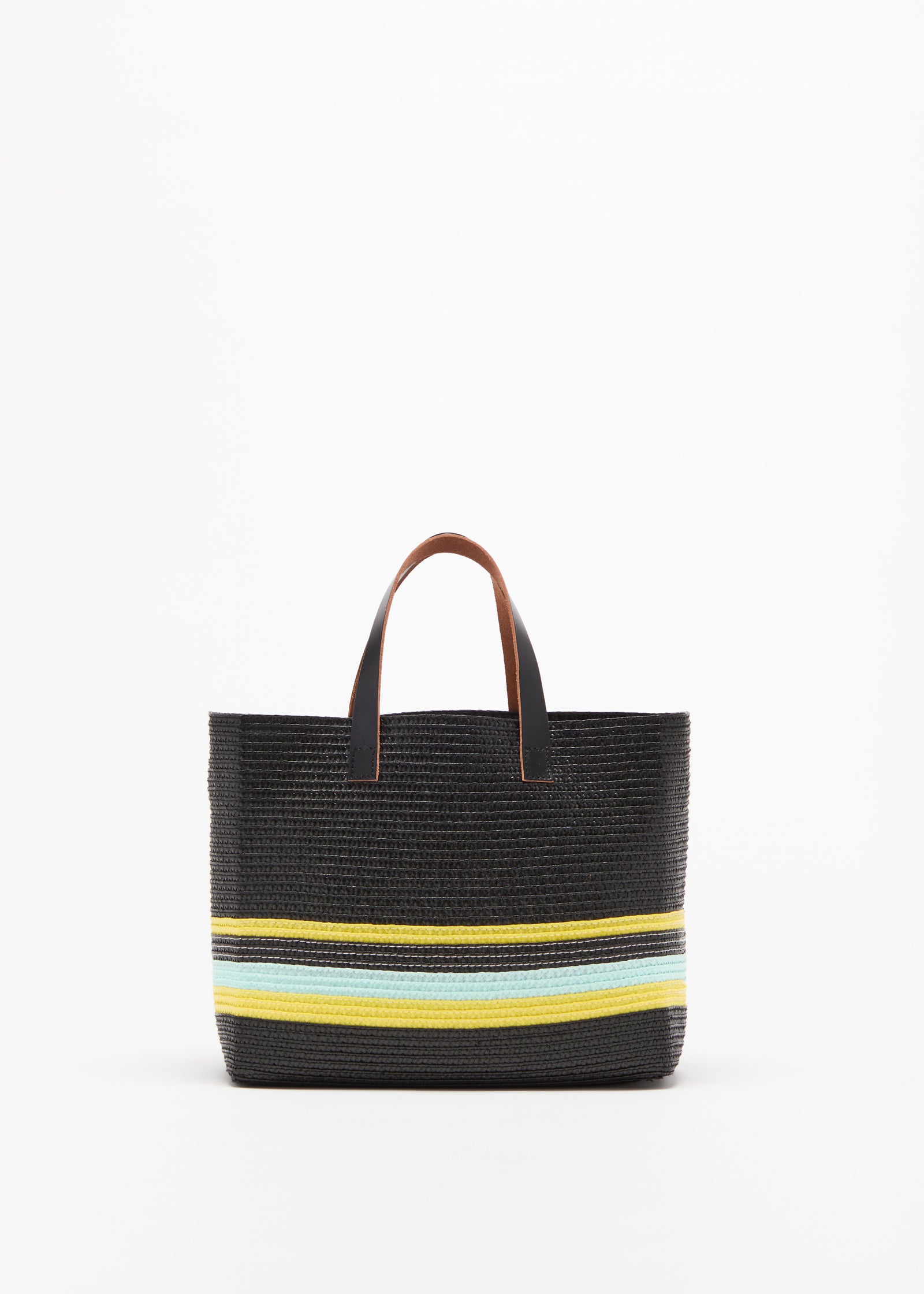 BLACK WOVEN TOTE BAG