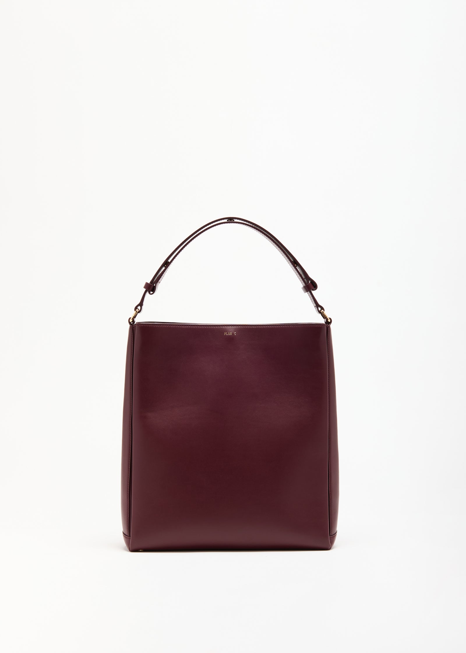 BURGUNDY FOLDED TOTE BAG