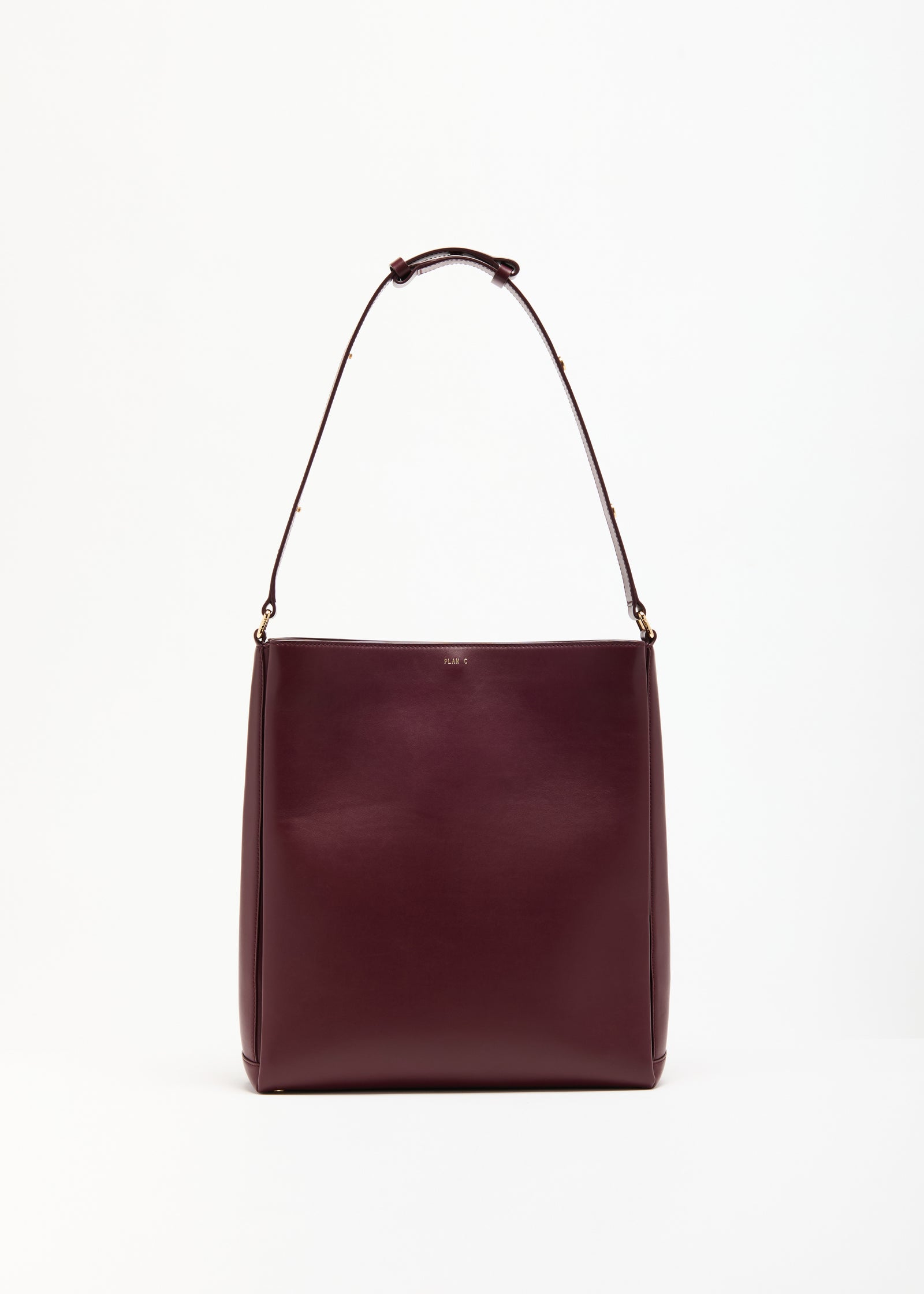 BURGUNDY FOLDED TOTE BAG
