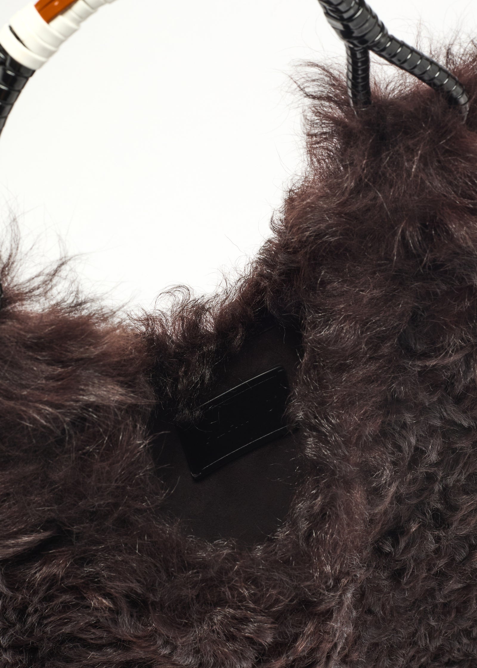 SHOPPING BAG IN SHEARLING COLOR CASTAGNA