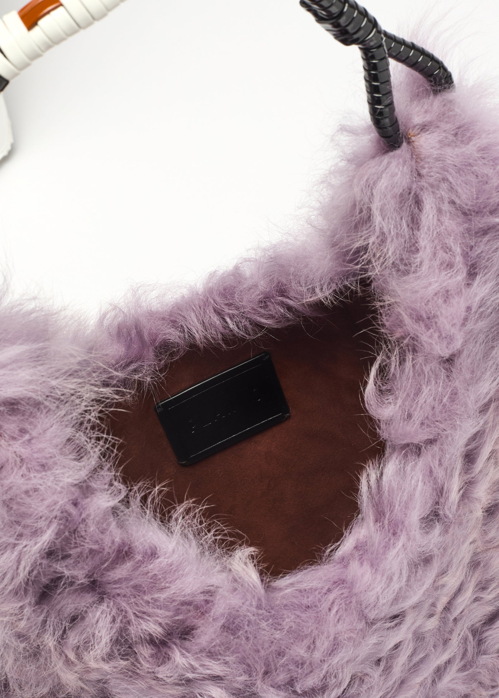 SHOPPING BAG IN SHEARLING LILLA