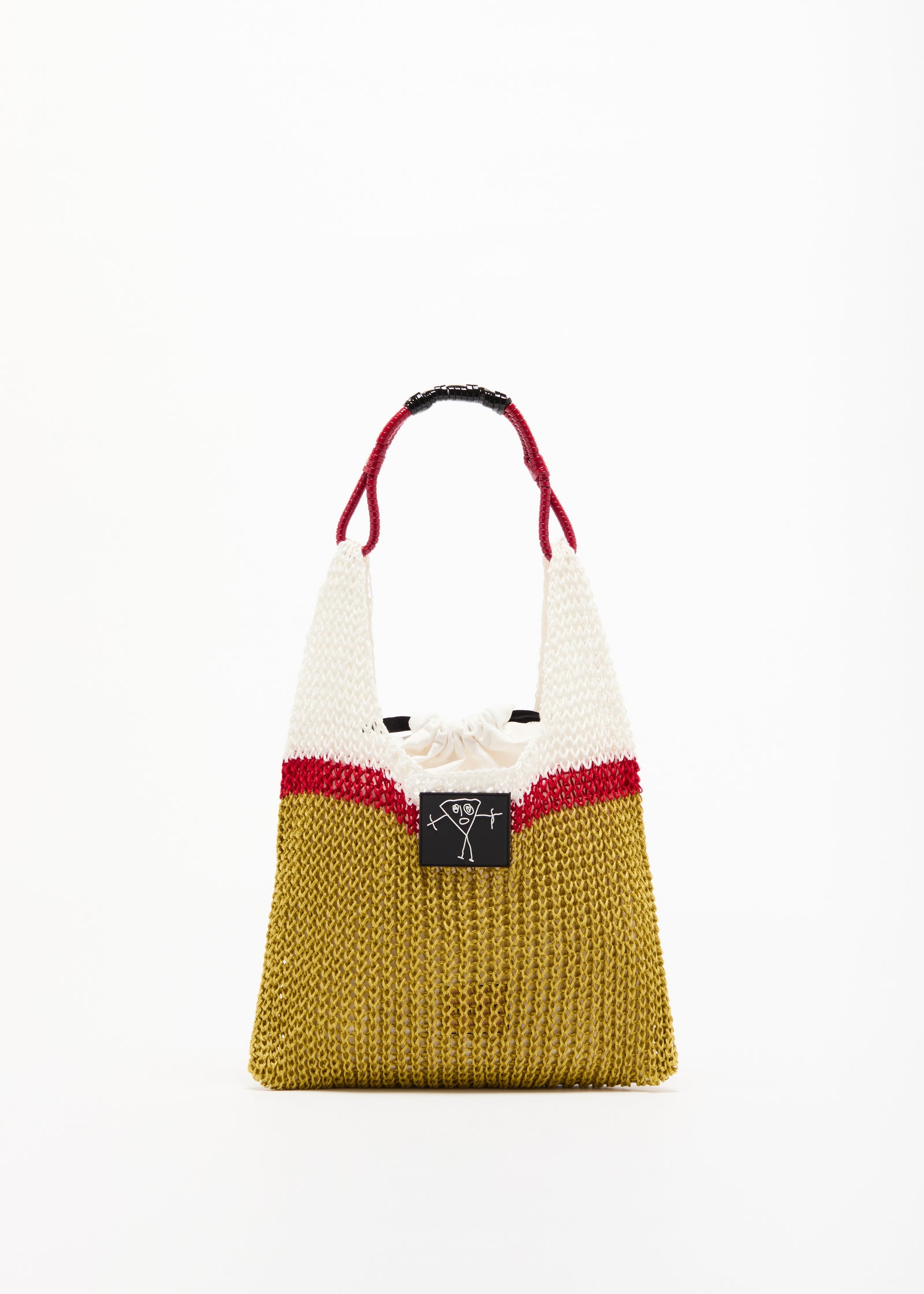 POPPY IVORY LINEN MESH BAG