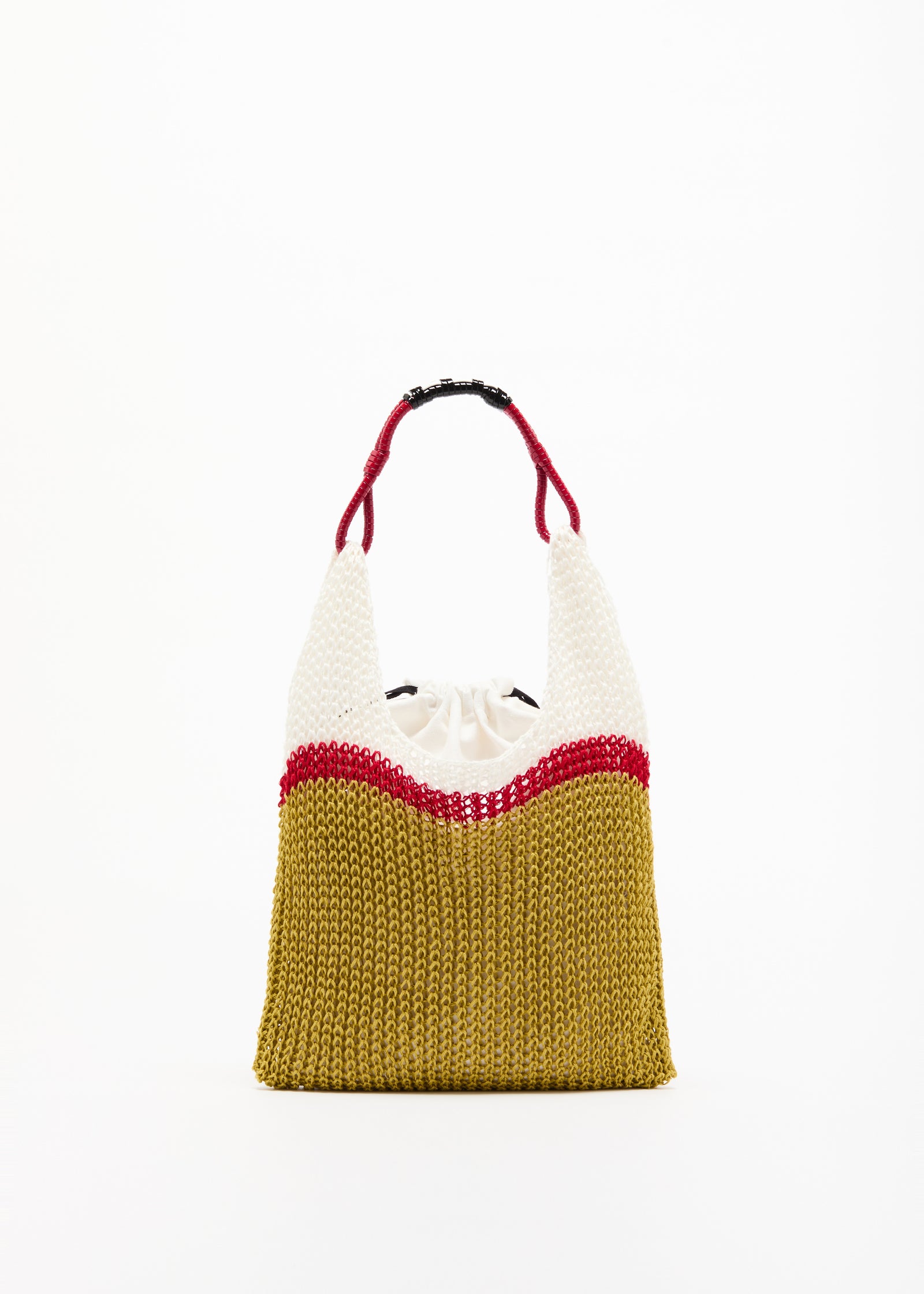 POPPY IVORY LINEN MESH BAG
