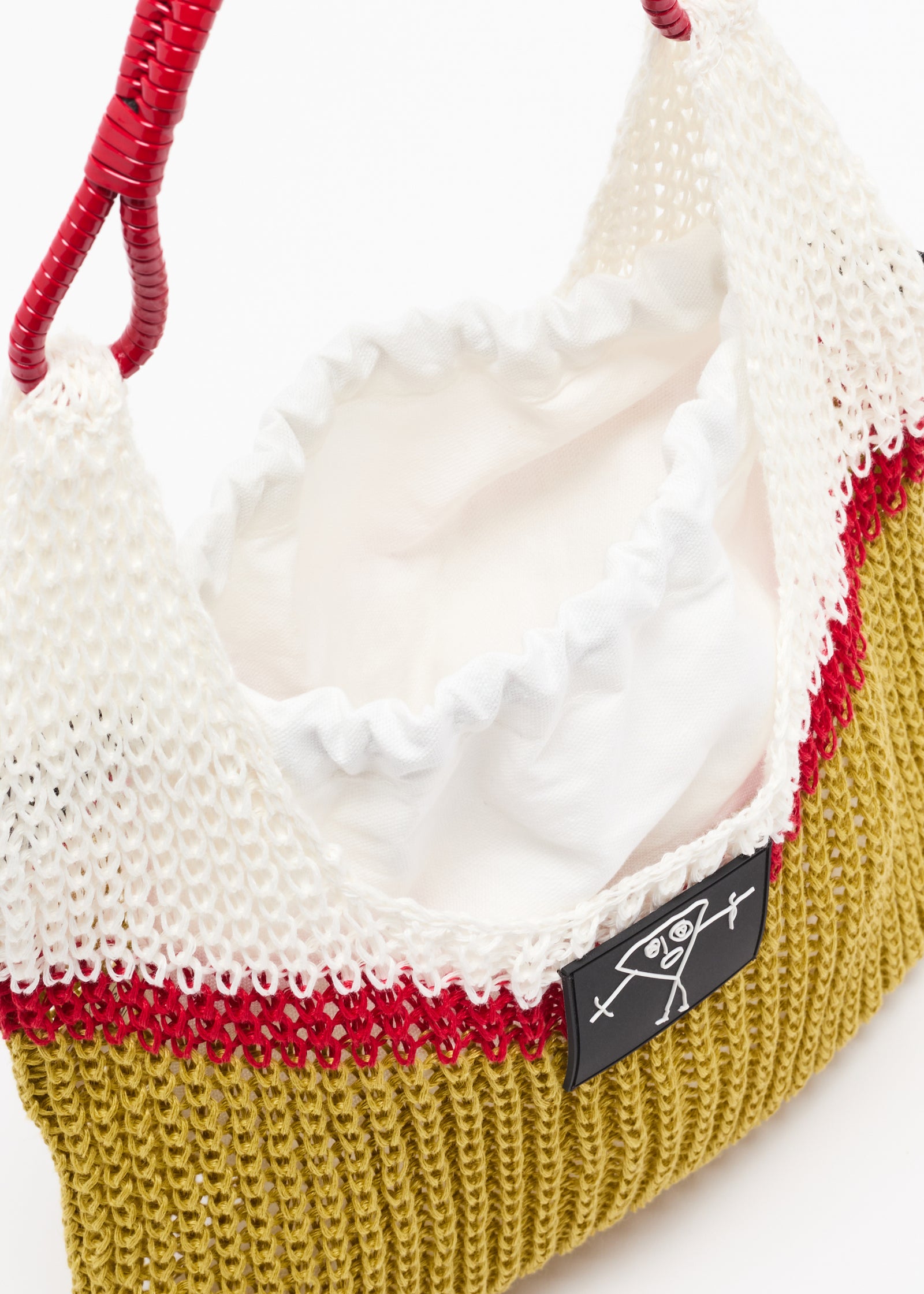 POPPY IVORY LINEN MESH BAG