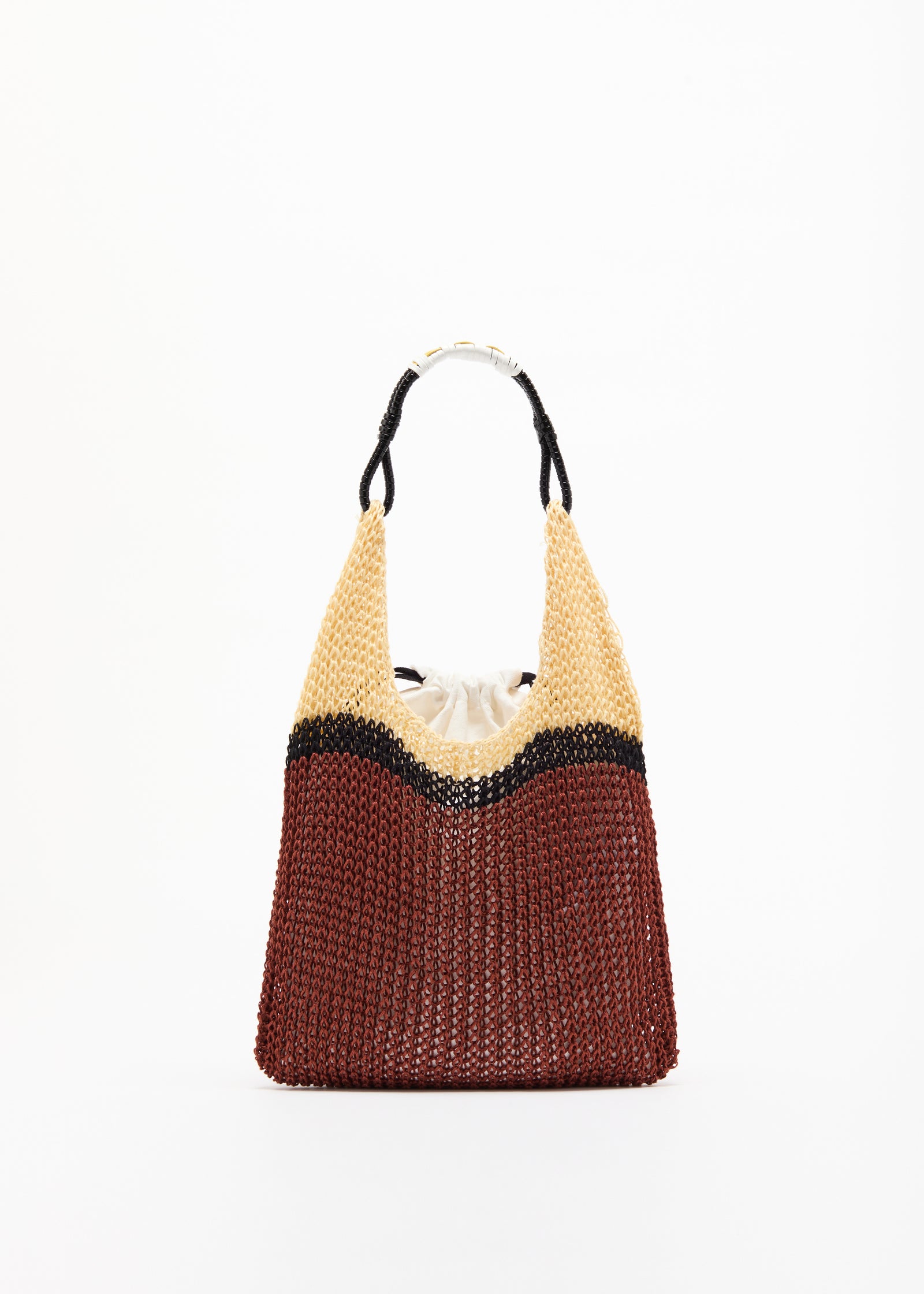 BLACK BRICK LINEN MESH BAG
