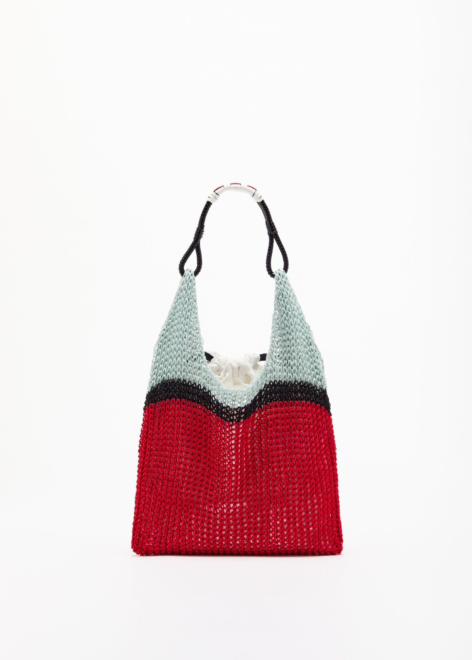 BLACK POPPY WATER LINEN MESH BAG