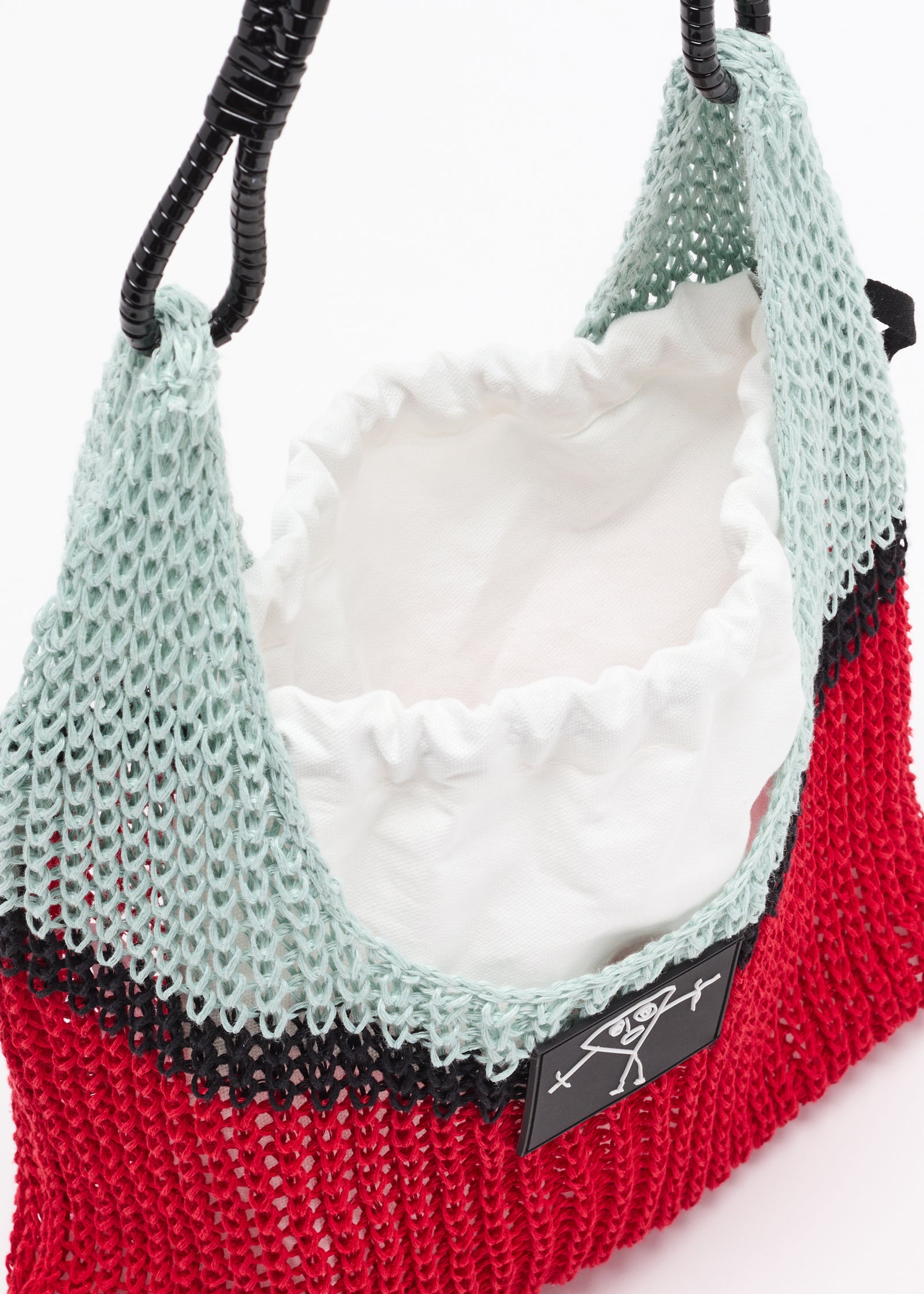 BLACK POPPY WATER LINEN MESH BAG