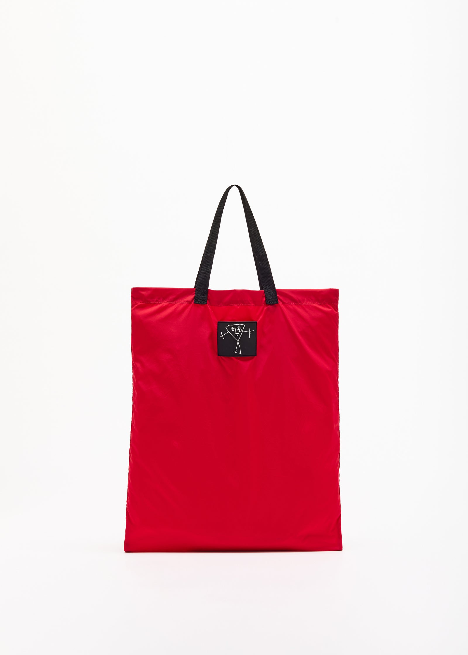 "PILI AND BIANCA" RED NYLON FOLDING SHOPPER