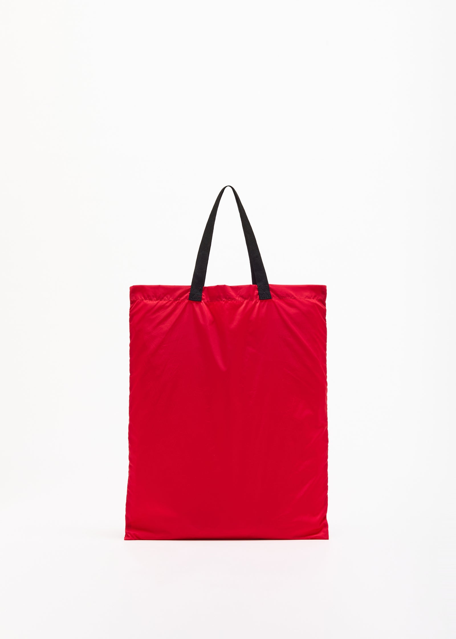 "PILI AND BIANCA" RED NYLON FOLDING SHOPPER