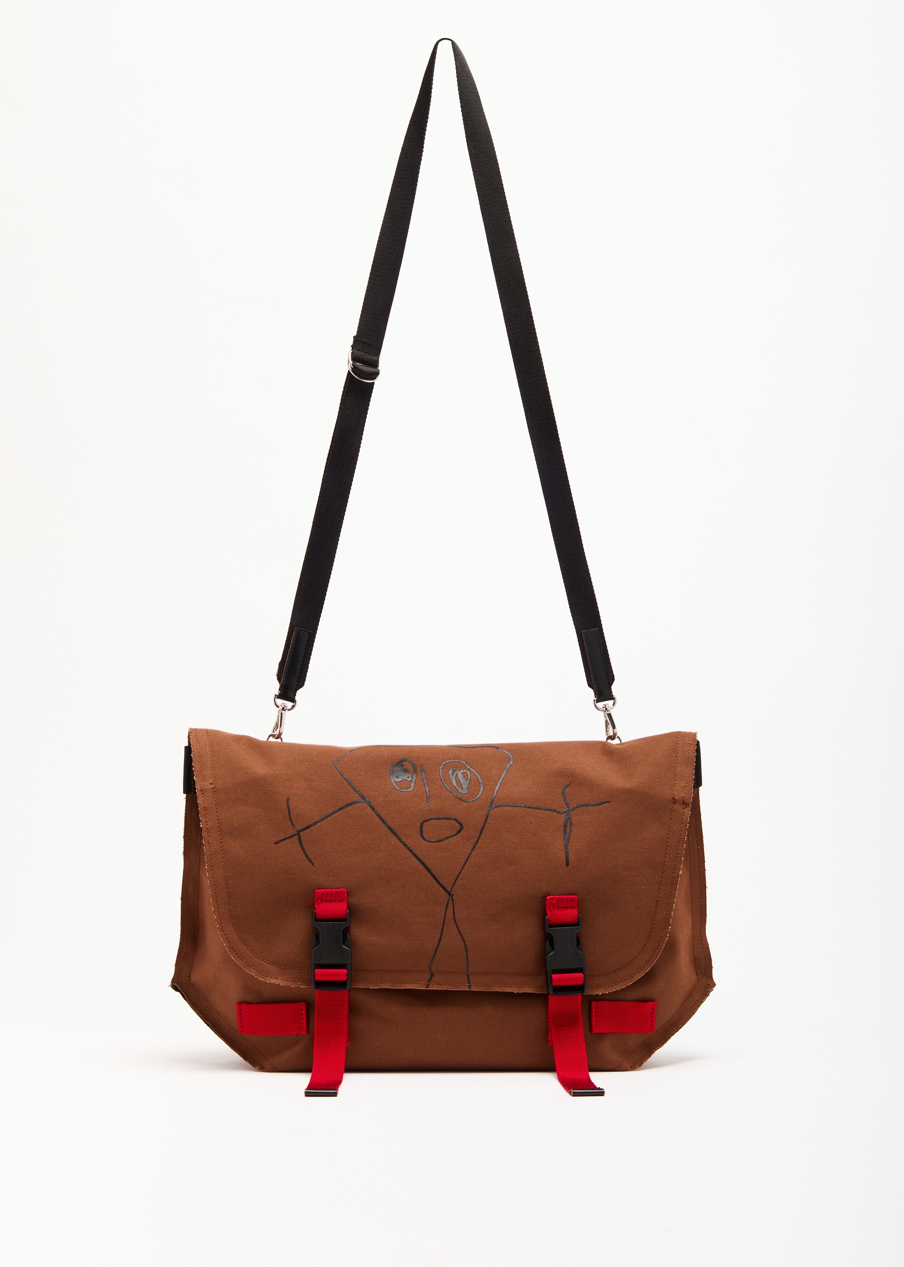 PILI AND BIANCA TOBACCO MEDIUM MESSENGER BAG