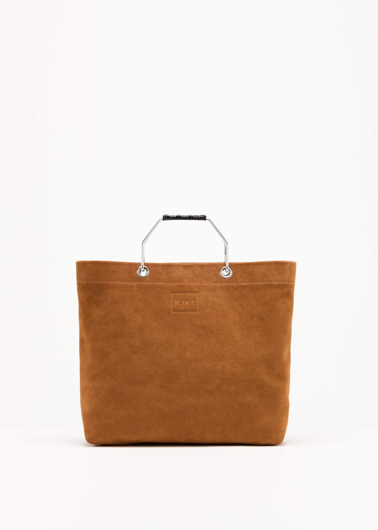 EARTH BROWN SUEDE SHOPPING BAG