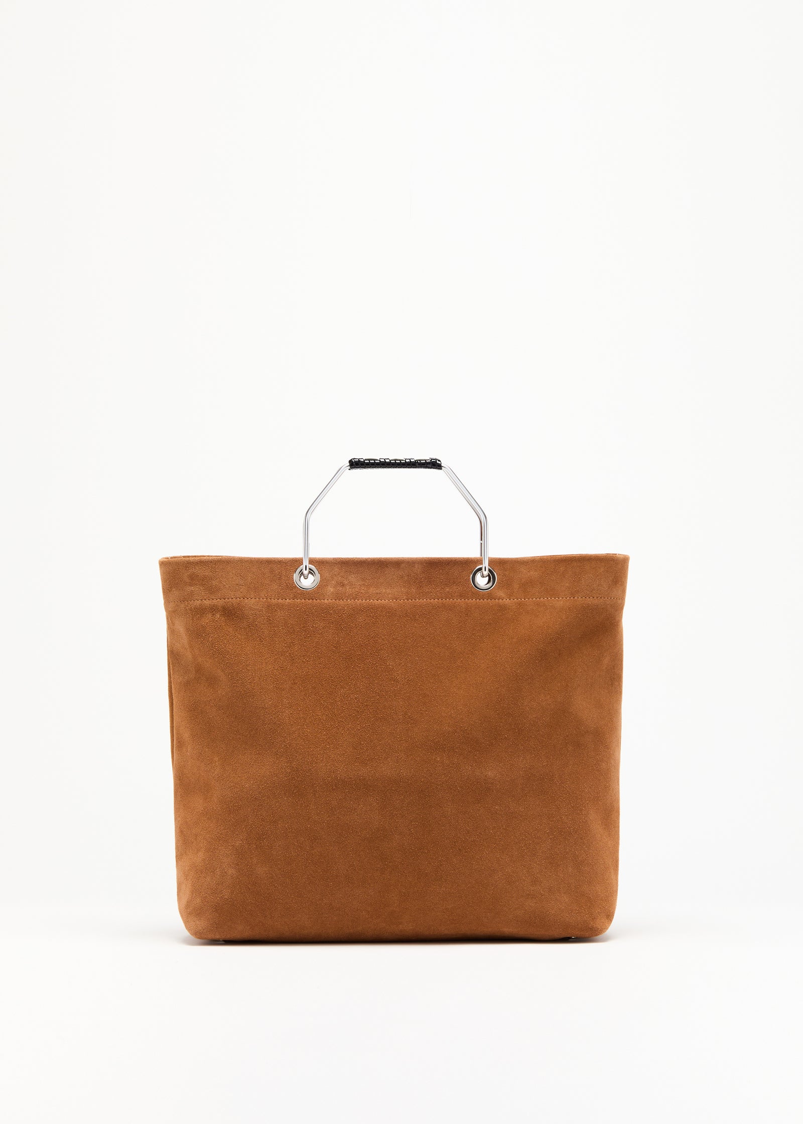 EARTH BROWN SUEDE SHOPPING BAG