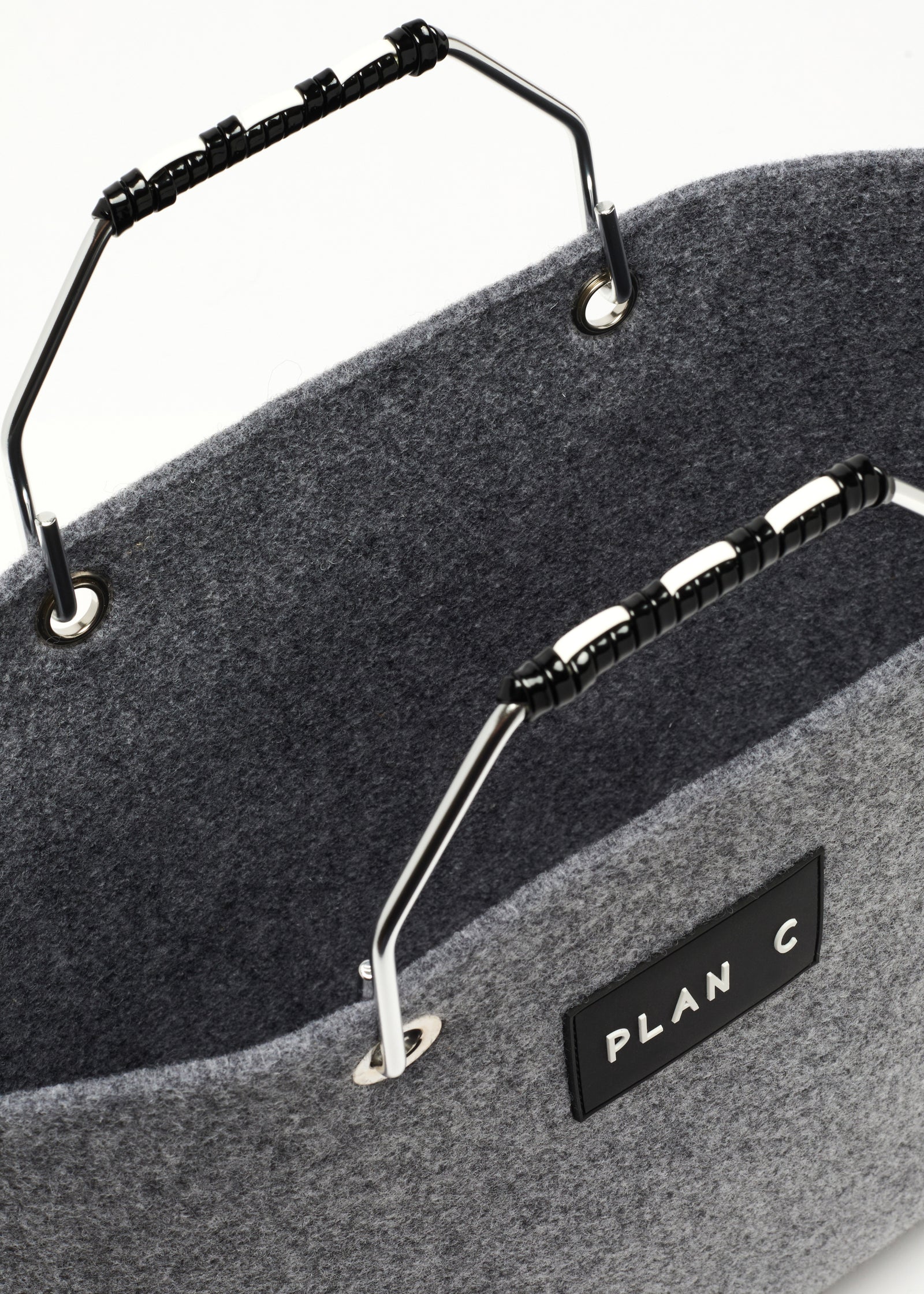 BEACH BAG IN LANA FELTRO GRIGIO