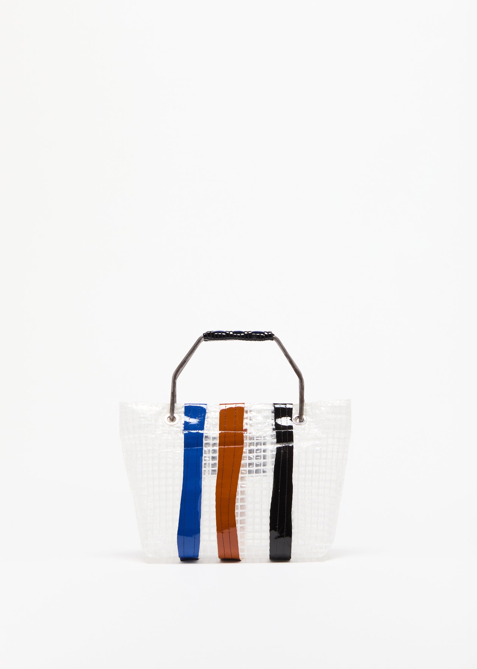 MINI WHITE WAXED BEACH BAG