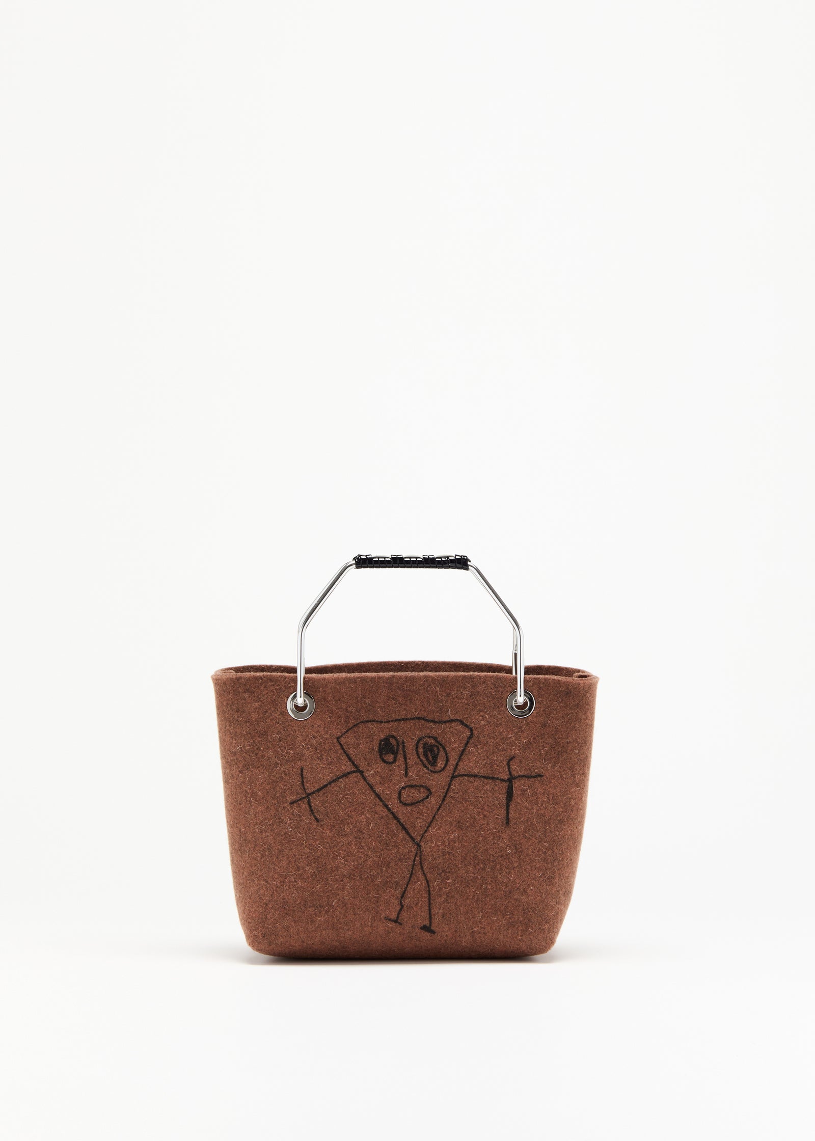 PILI AND BIANCA WOOL COAT MINI SHOPPING BAG