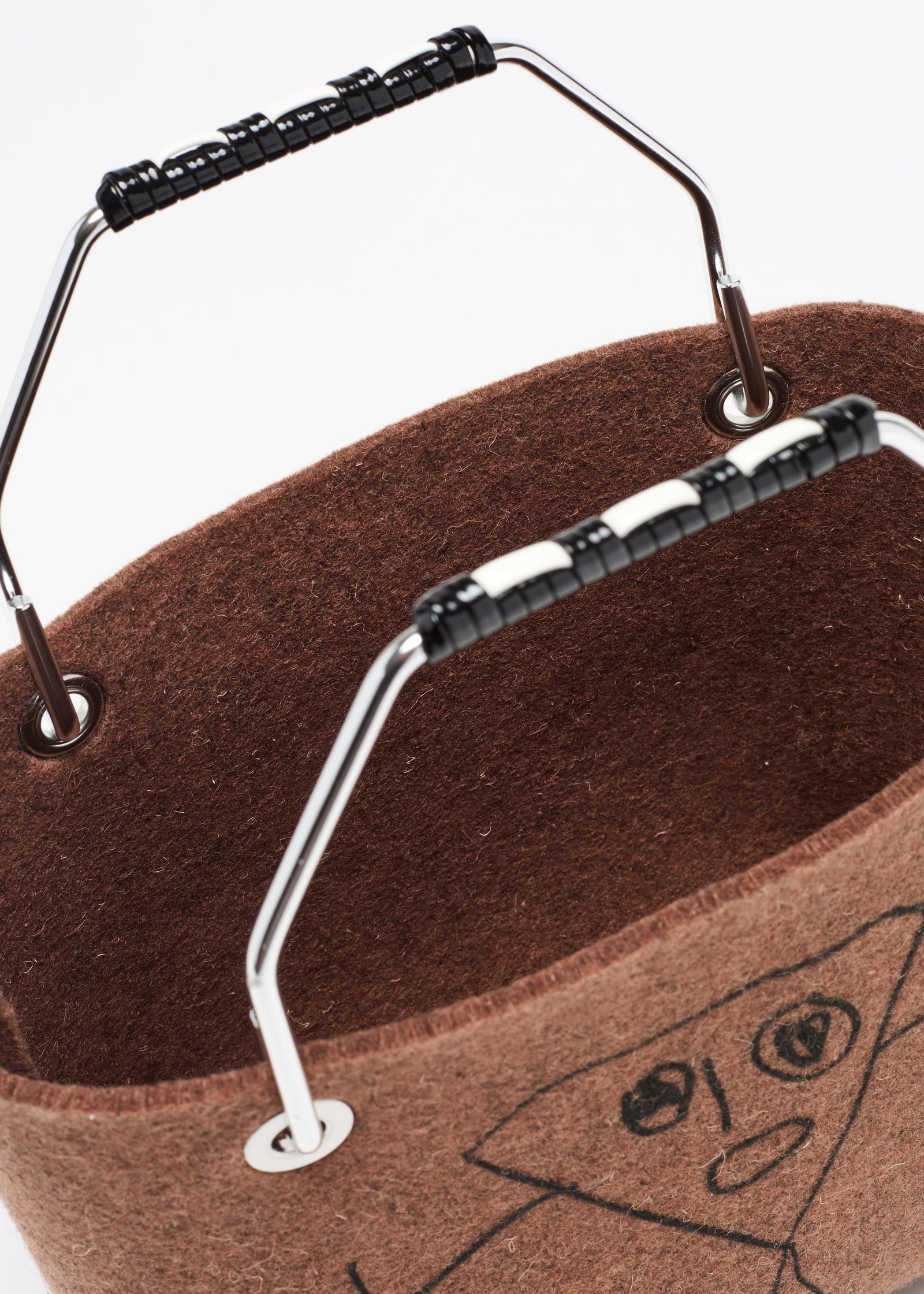 PILI AND BIANCA WOOL COAT MINI SHOPPING BAG