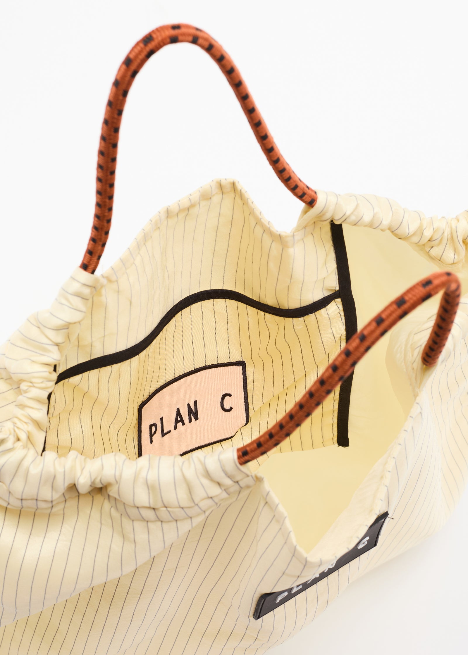 BORSA GIALLA A STRISCE