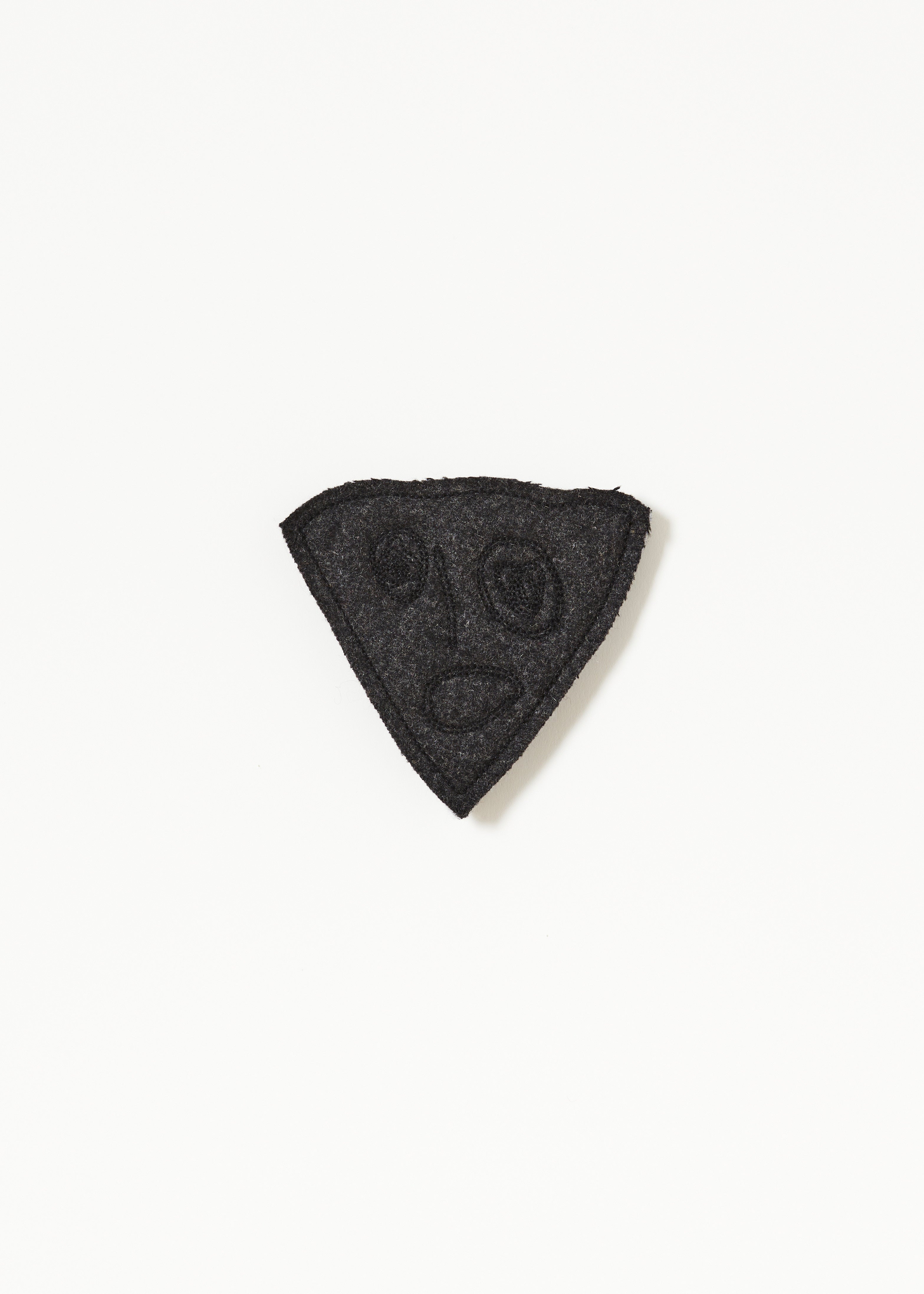 MELANGE GREY WOOL "BIANCA" PIN