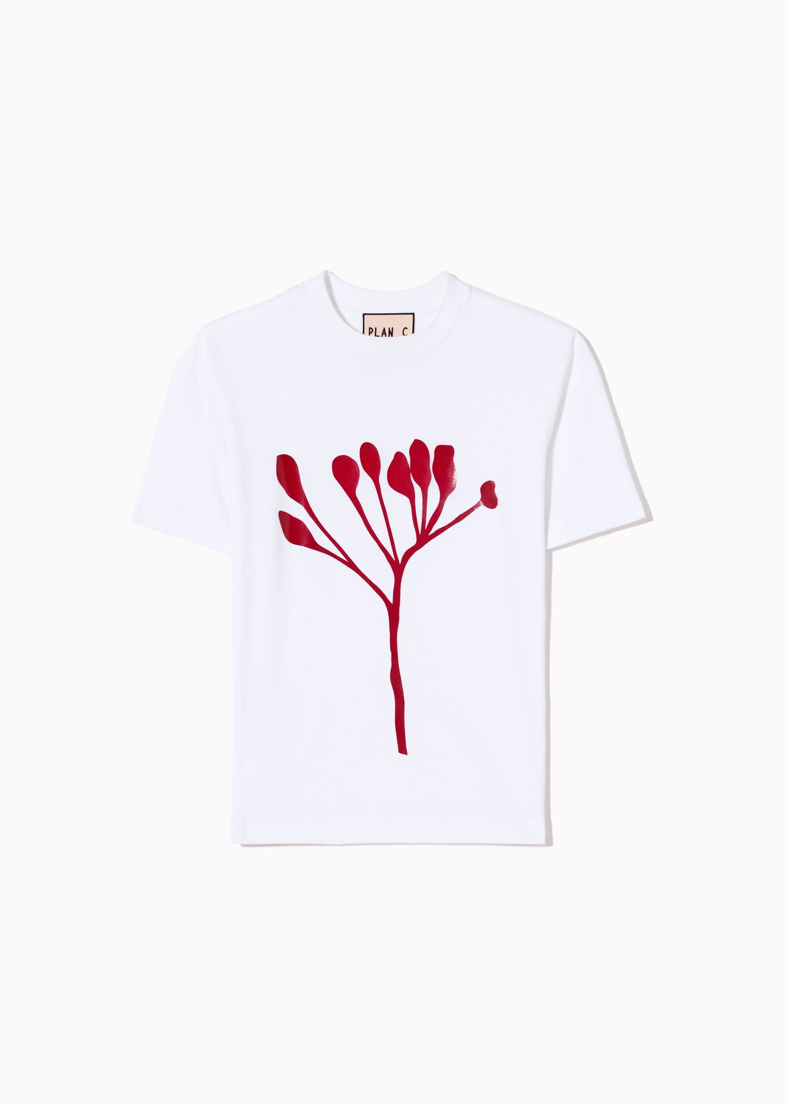 WHITE T-SHIRT WITH FLOWER PRINT