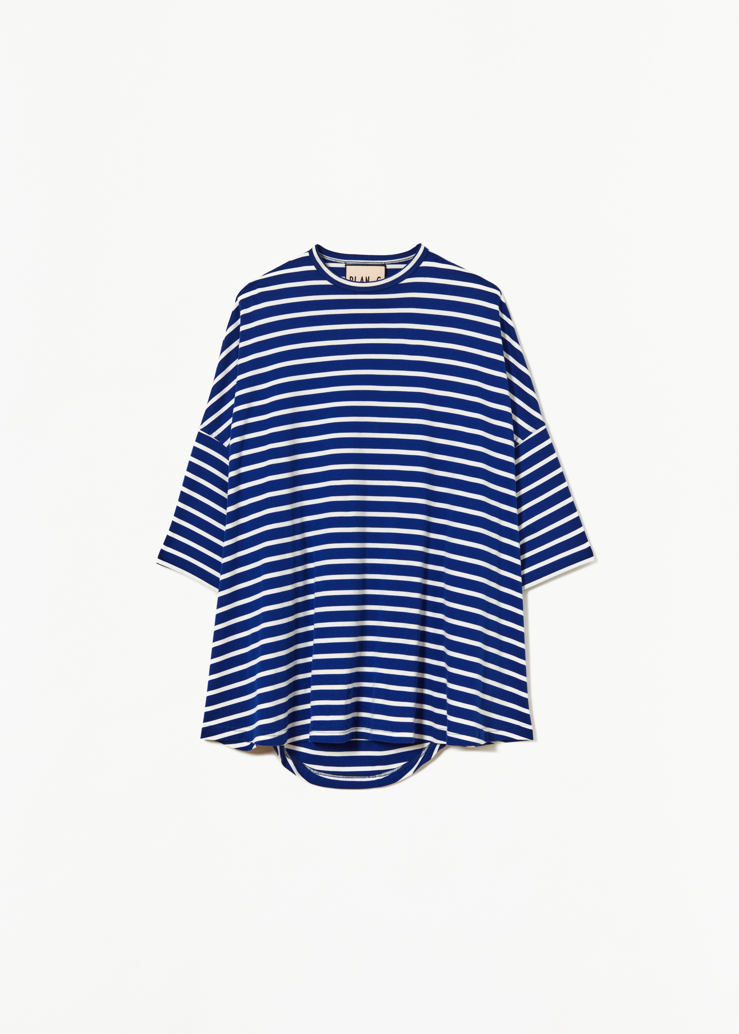 WIDE SLEEVED STRIPED T-SHIRT