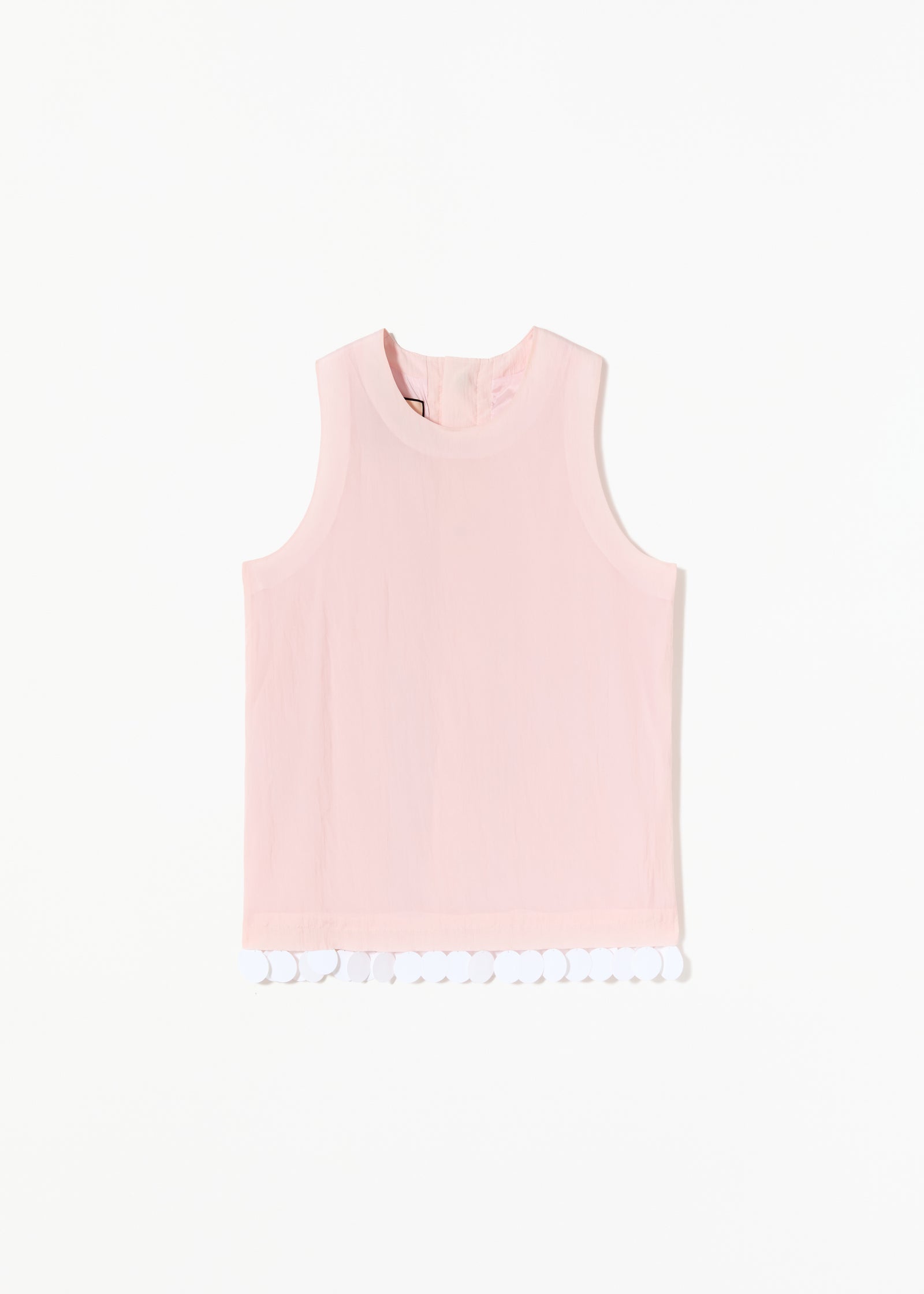 SEQUINS HEM PINK TOP