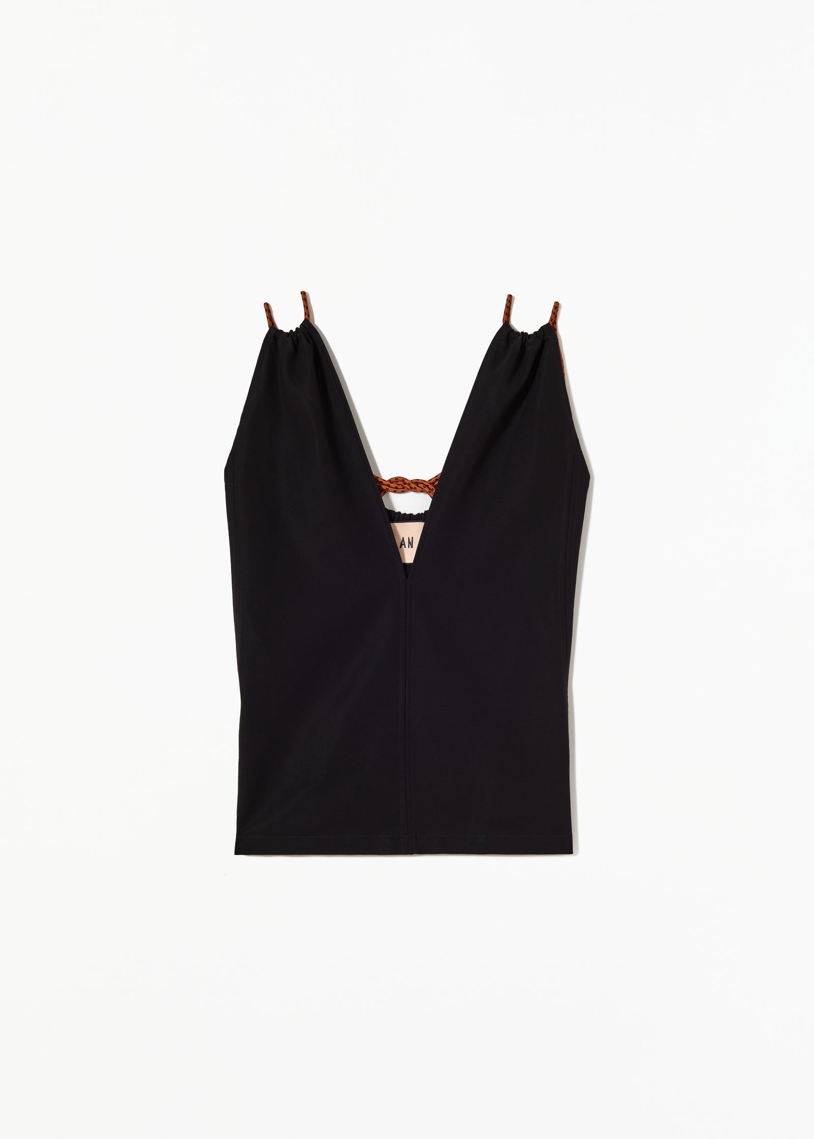 V-NECK CREPE TOP