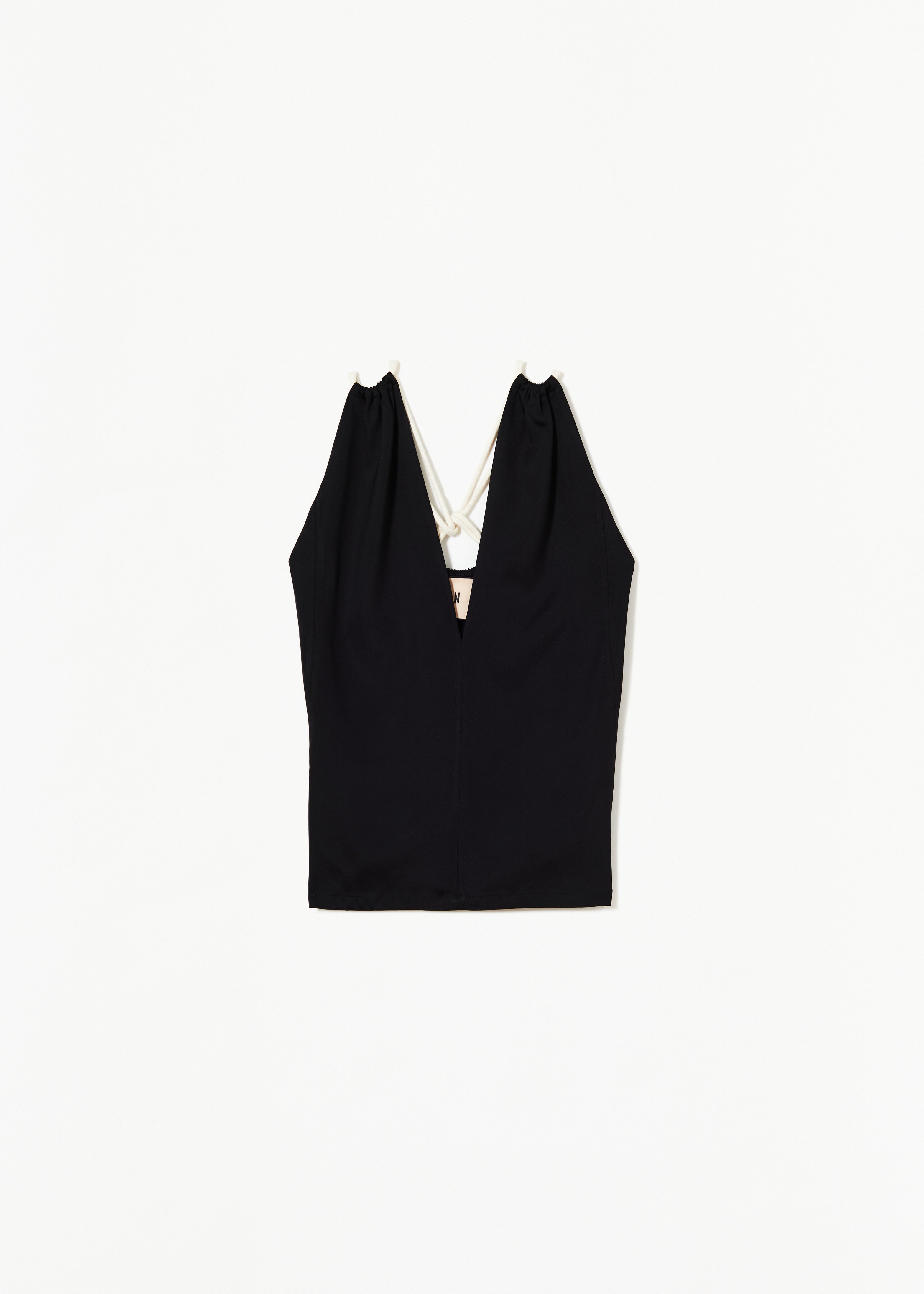 V-NECKLINE BLACK VISCOSE TOP