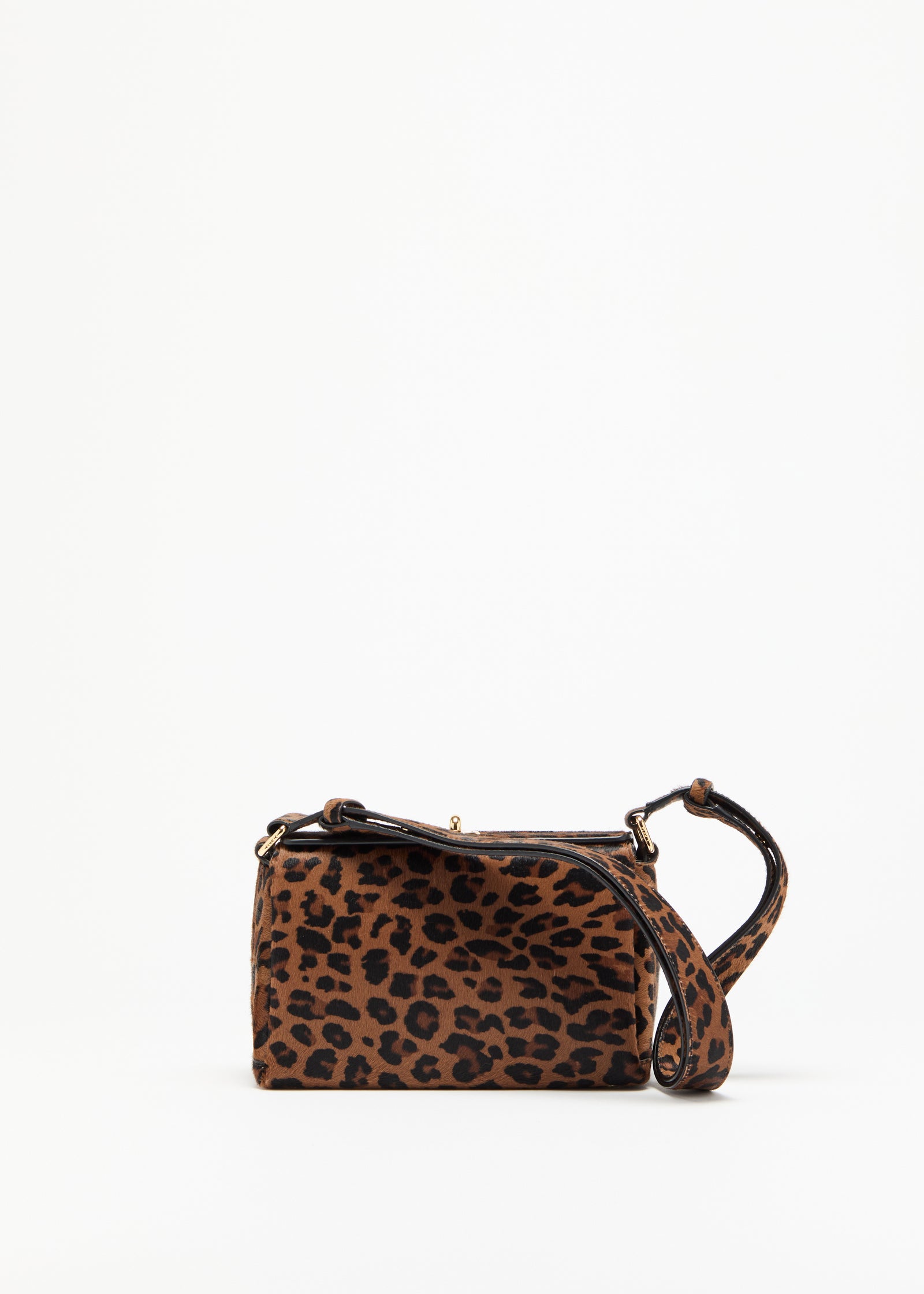 LEOPARD PRINT CALF HAIR FOLDED BAG