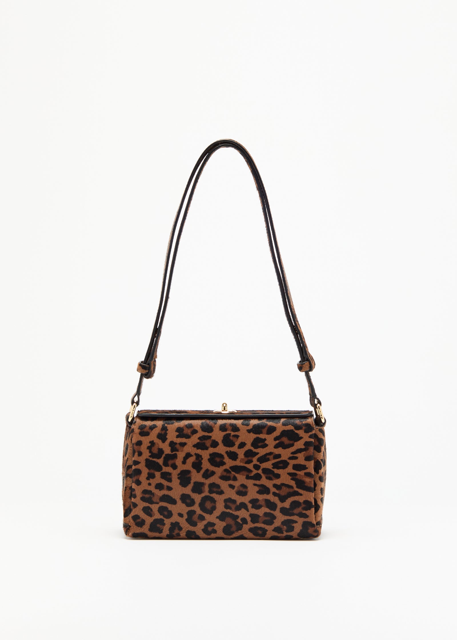 LEOPARD PRINT CALF HAIR FOLDED BAG