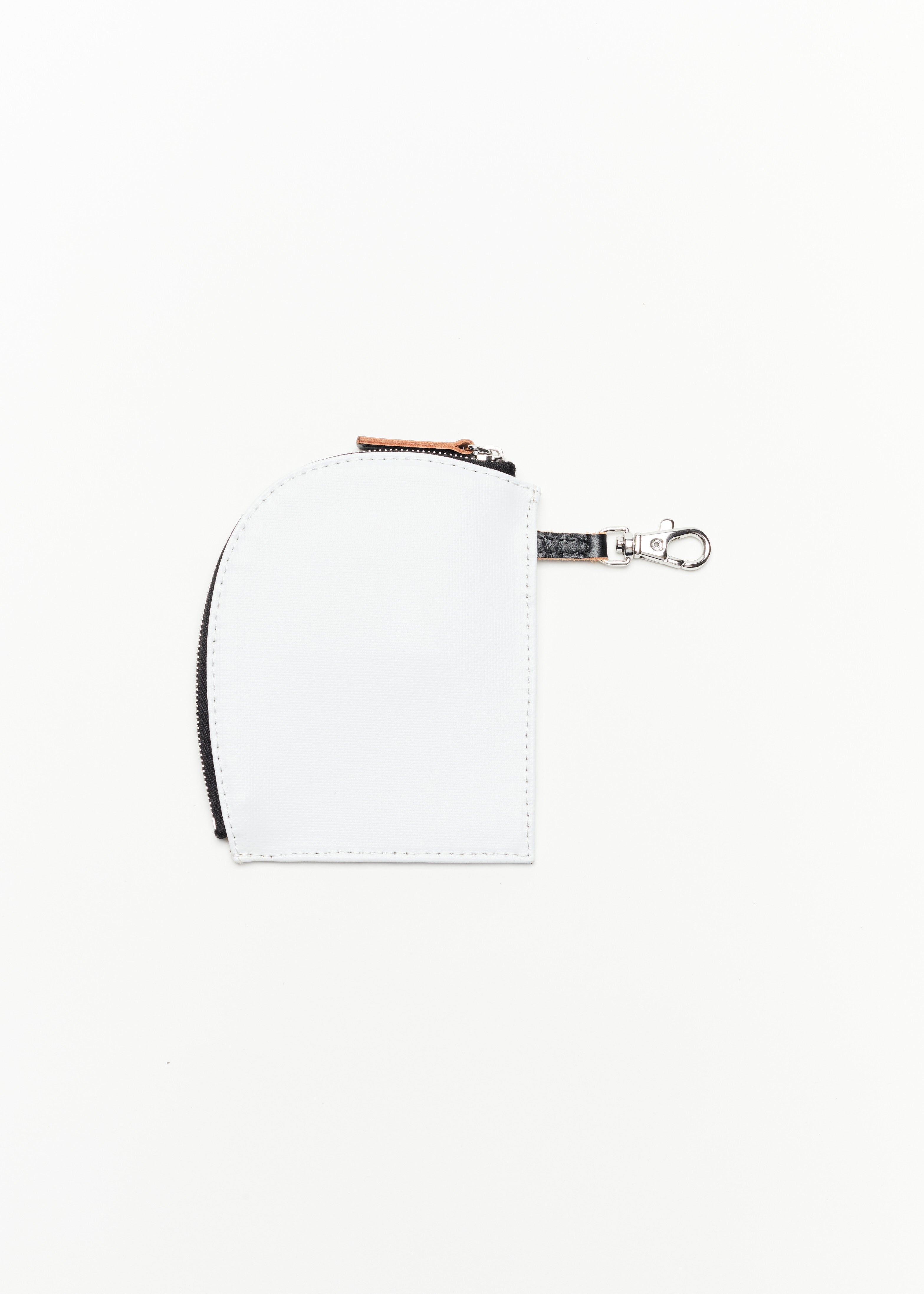 "PILI AND BIANCA" WHITE LEATHER CROSSBODY BELT WITH WALLETS