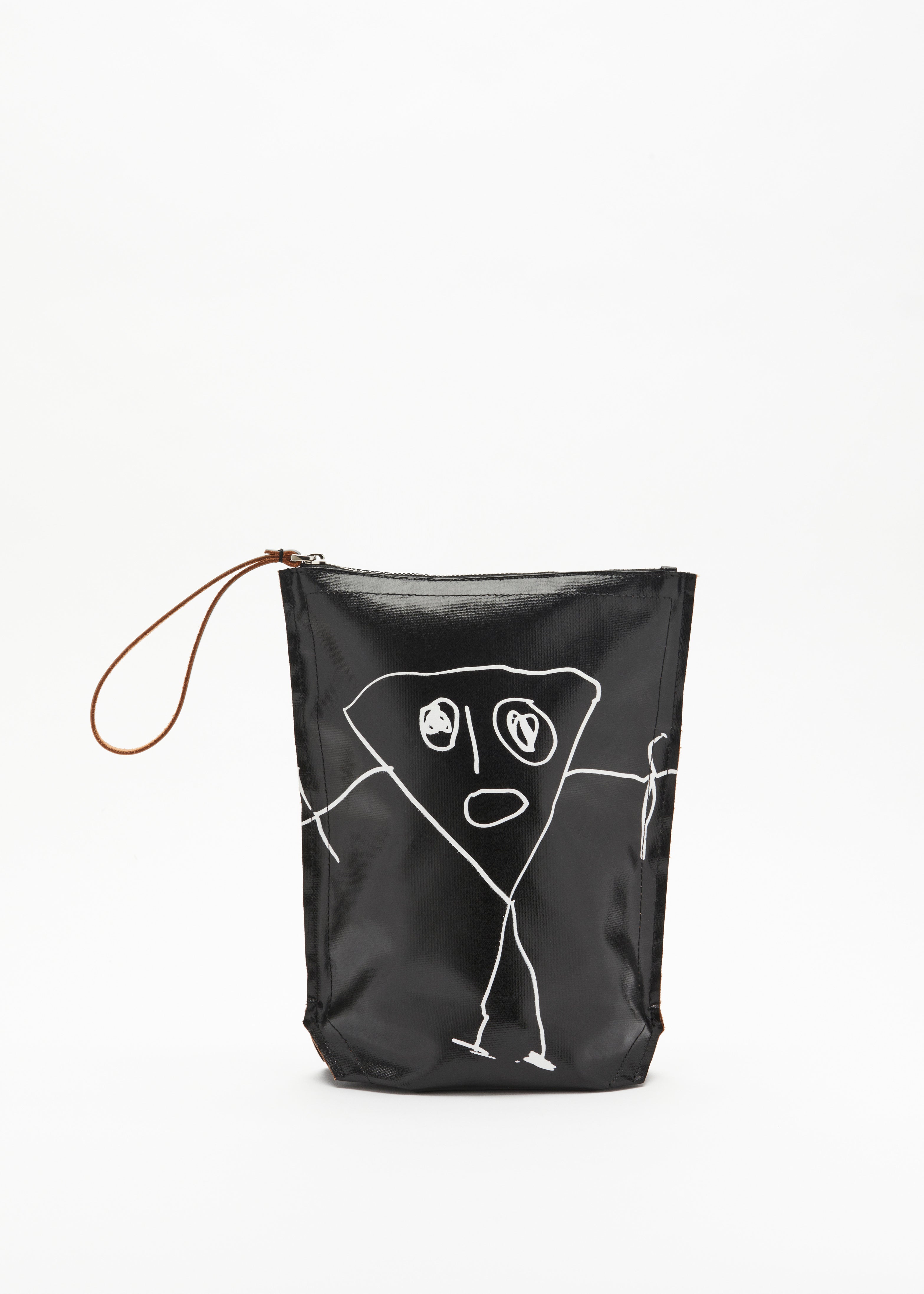 "PILI AND BIANCA" BLACK POUCH