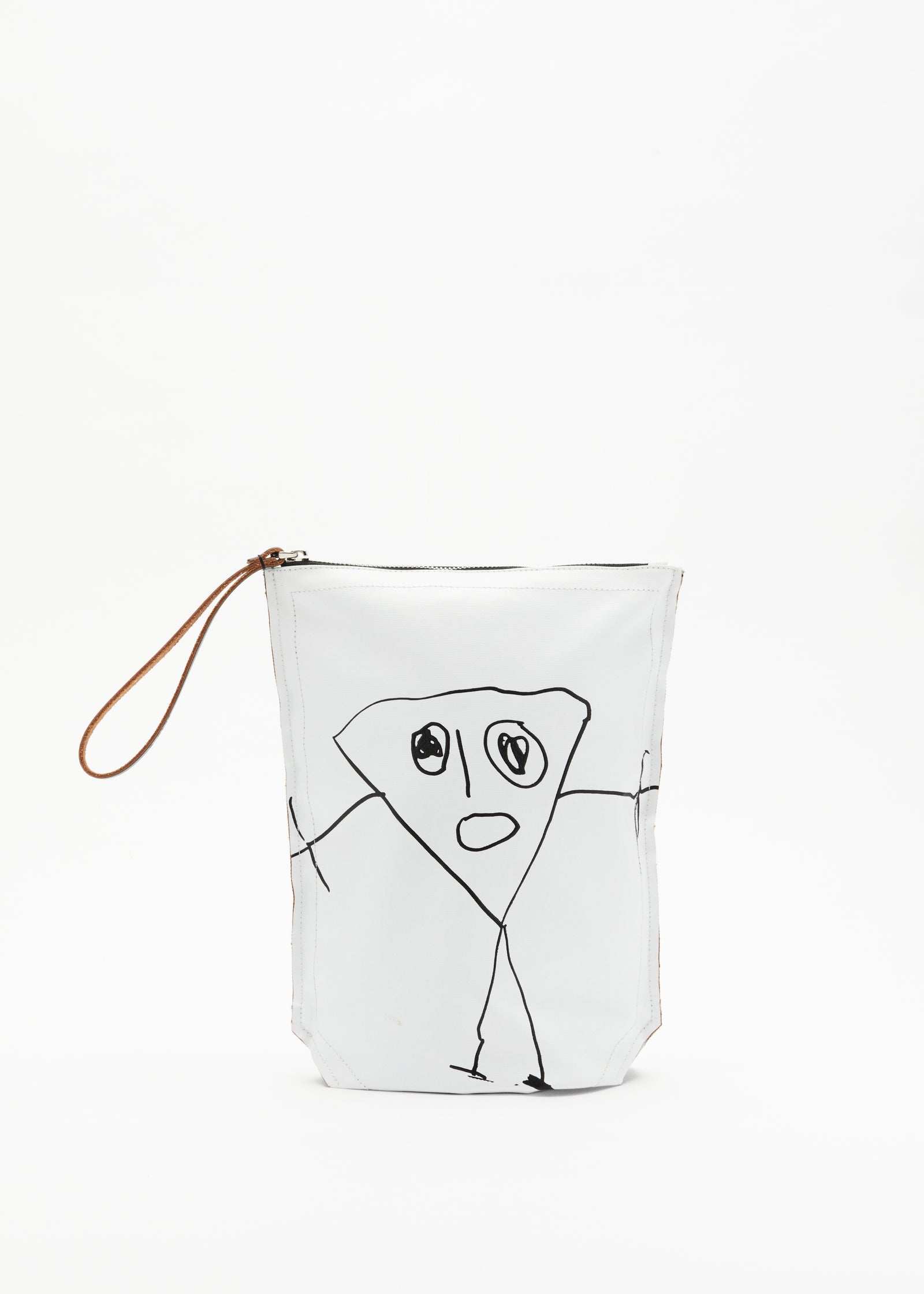 "PILI AND BIANCA" WHITE POUCH