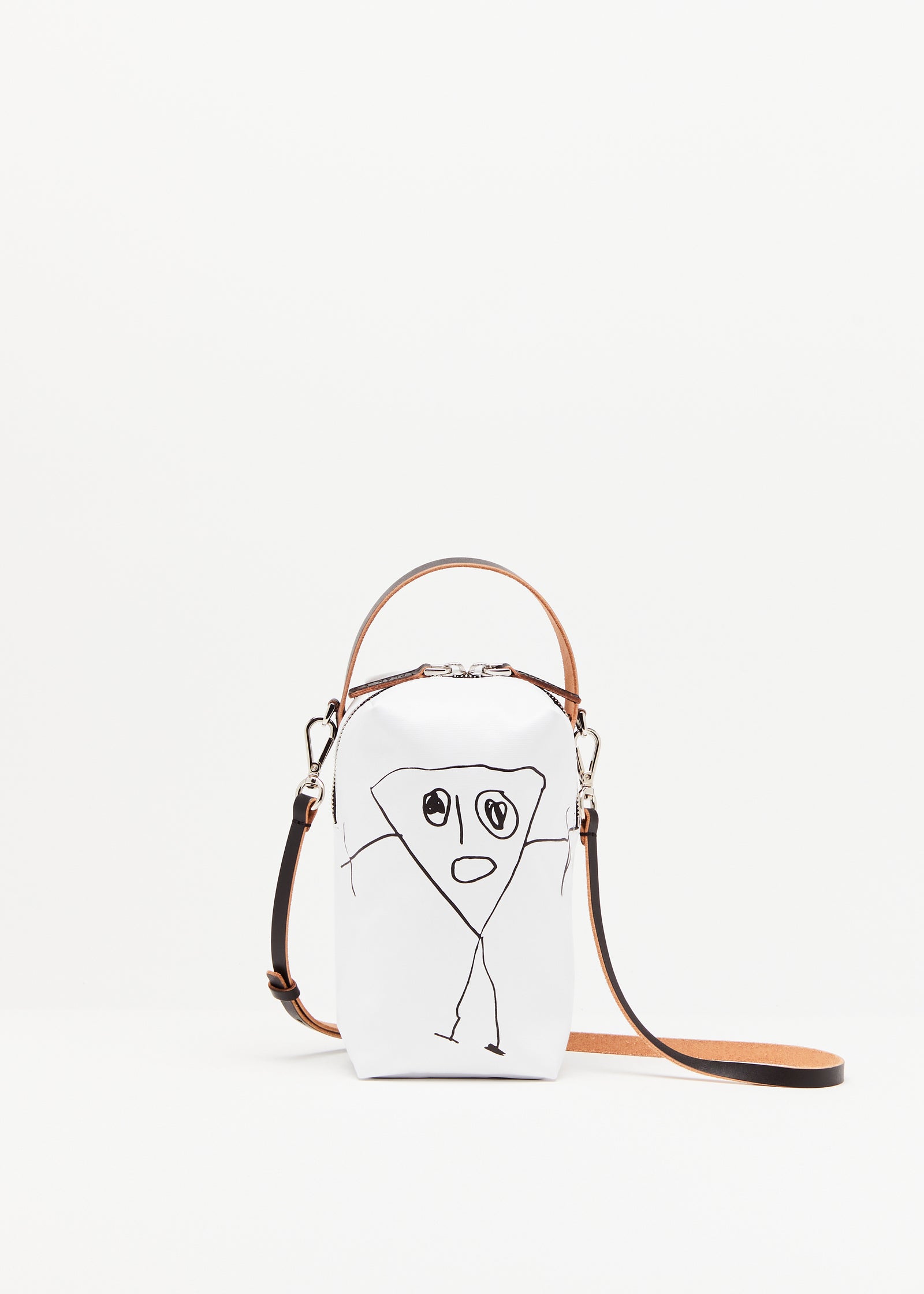 WHITE VERTICAL "PILI AND BIANCA" POUCH