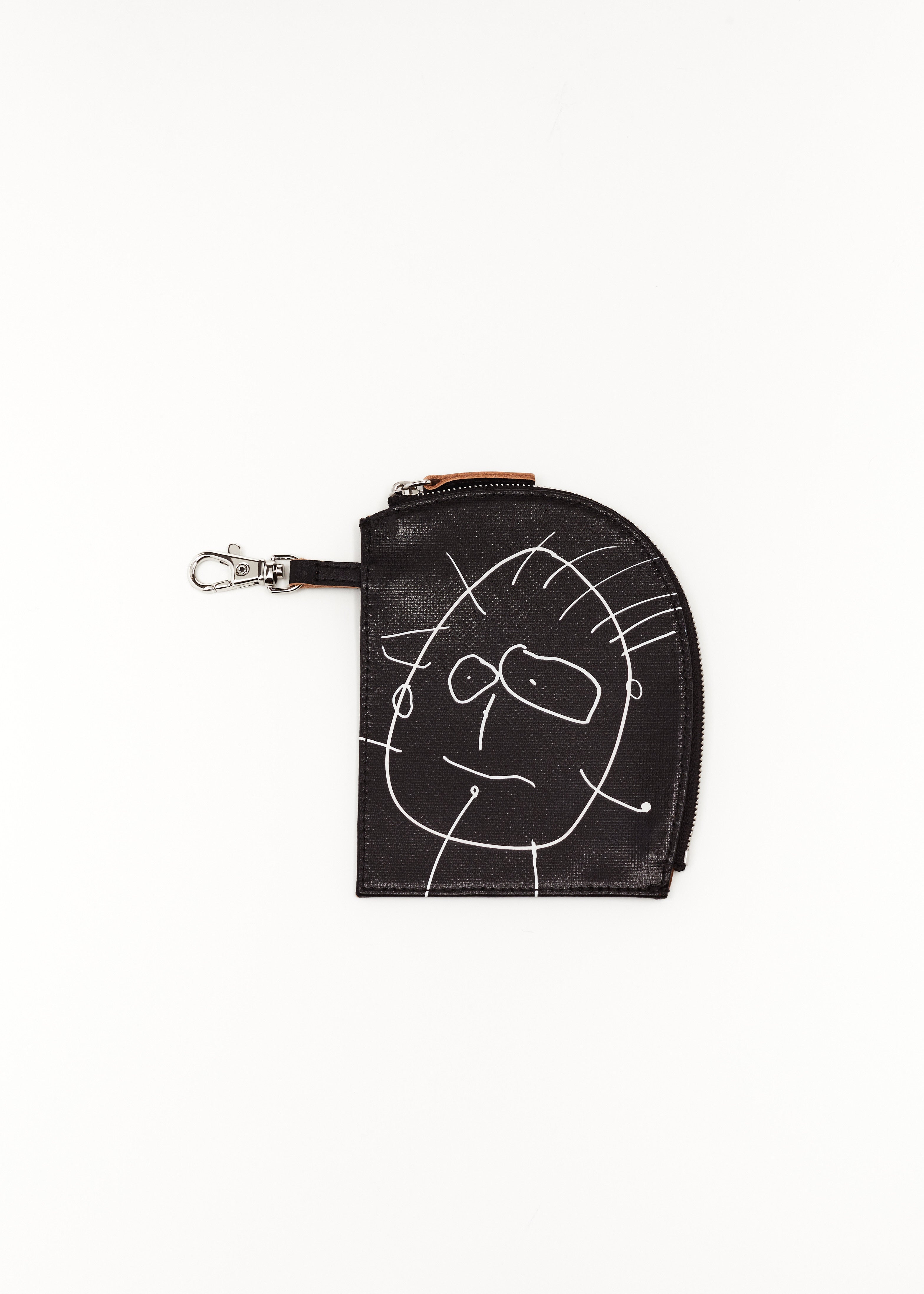 "PILI AND BIANCA" BLACK LEATHER CROSSBODY BELT WITH WALLETS